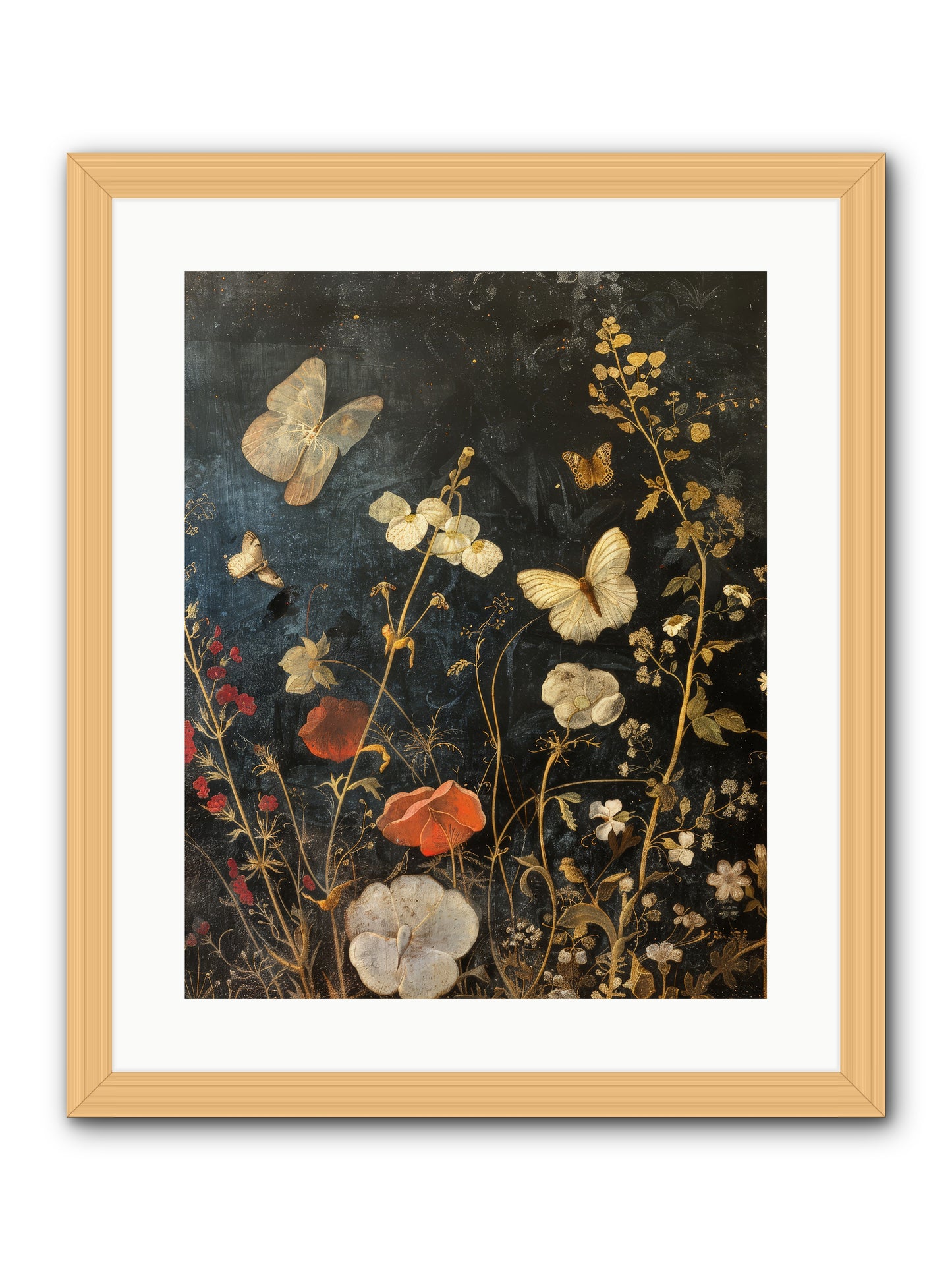 Austen's Garden -- Framed Print - Natural 16x20