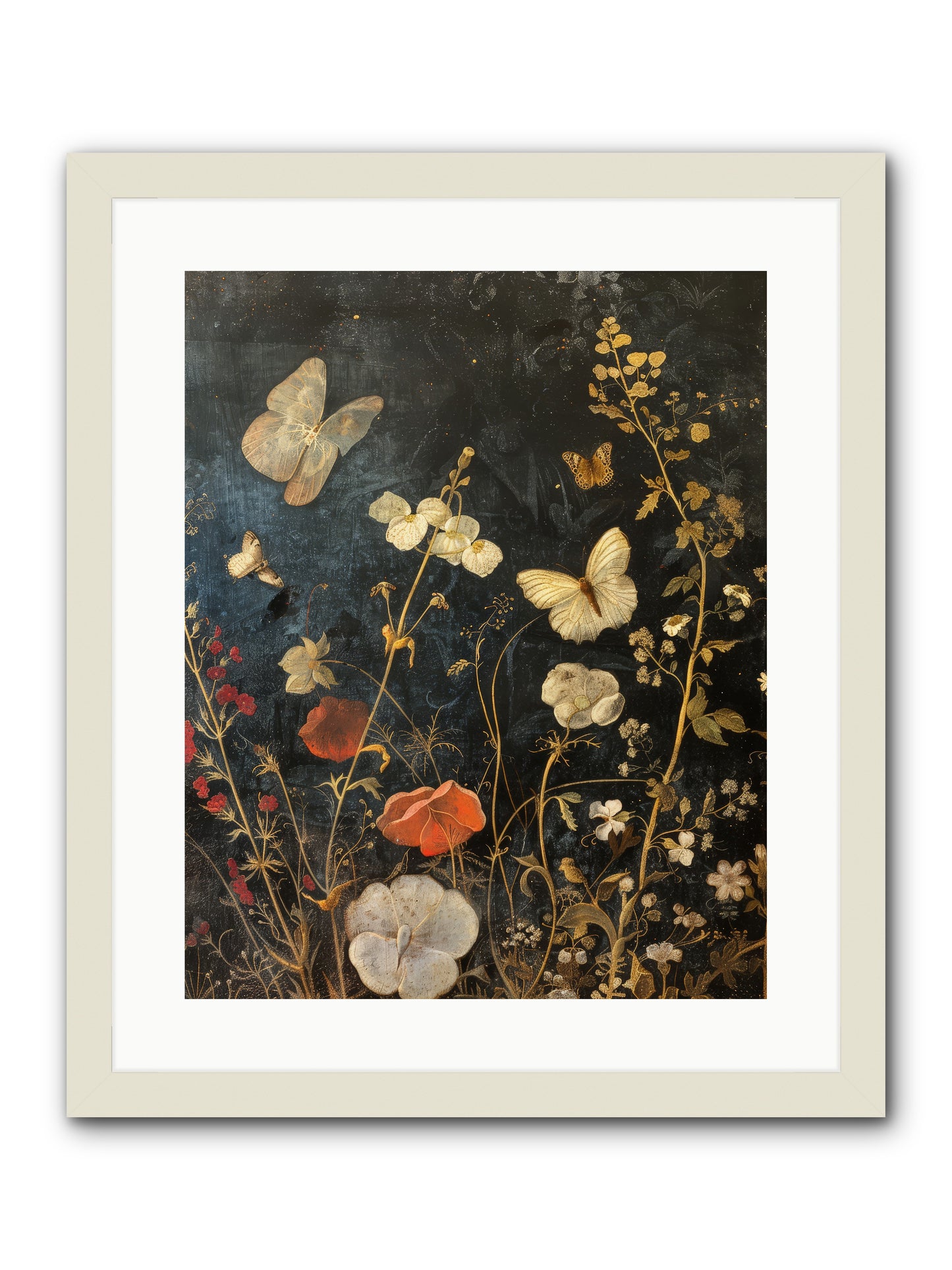 Austen's Garden -- Framed Print - White 16x20