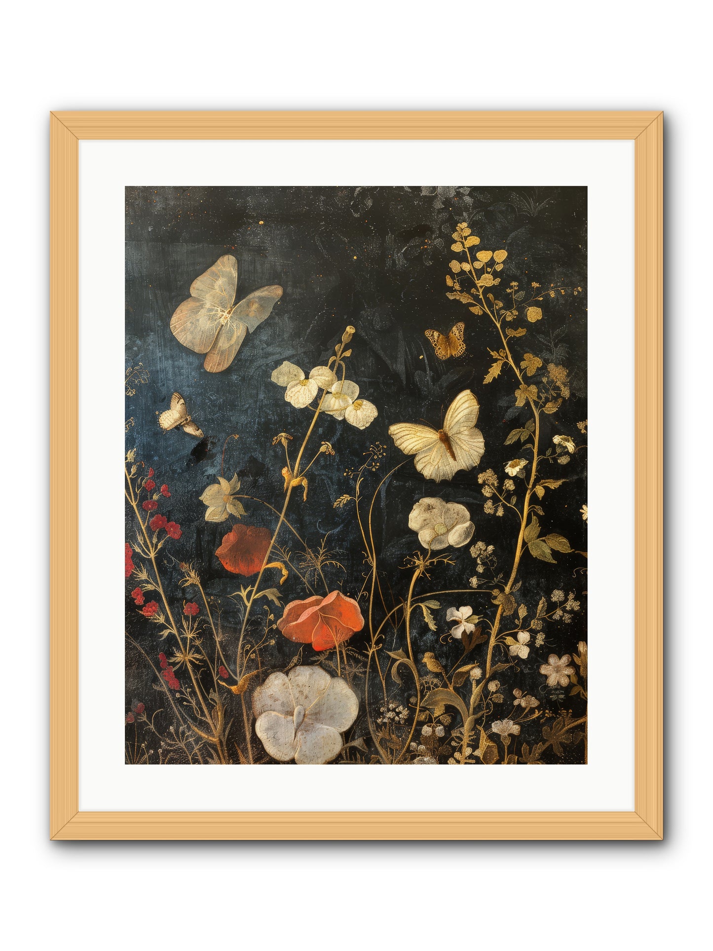 Austen's Garden -- Framed Print - Natural 20x25