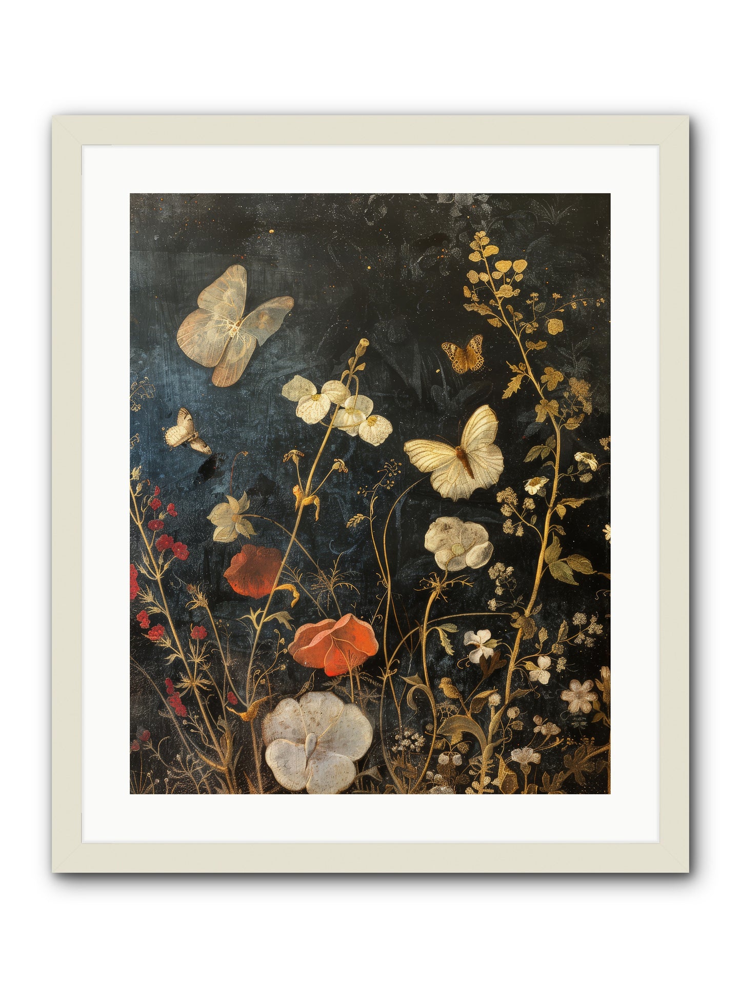 Austen's Garden -- Framed Print - White 20x25