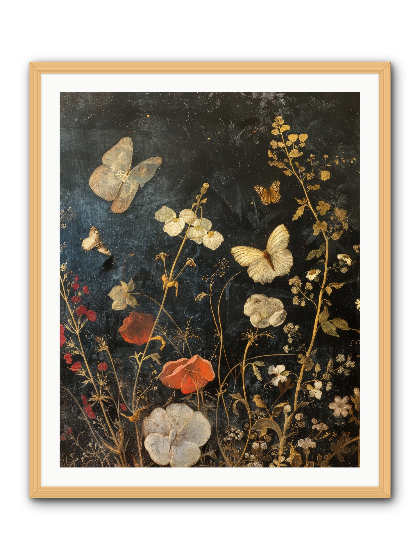 Austen's Garden -- Framed Print - Natural 32x40