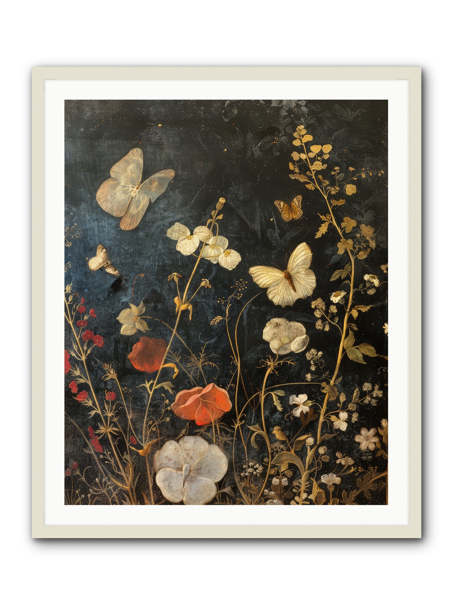 Austen's Garden -- Framed Print - White 32x40