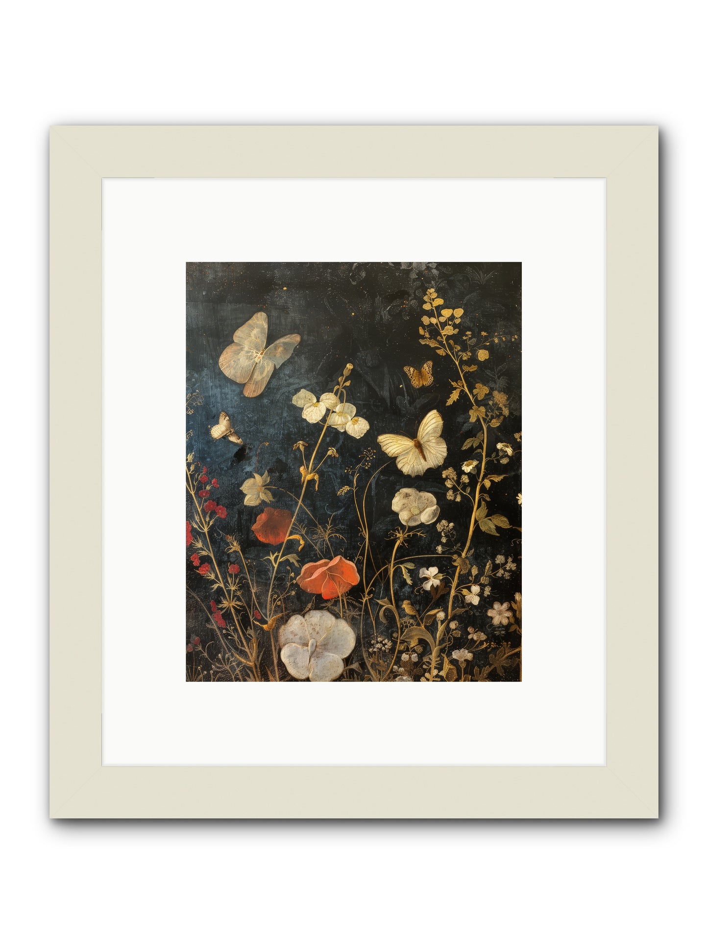 Austen's Garden -- Framed Print - White 8x10