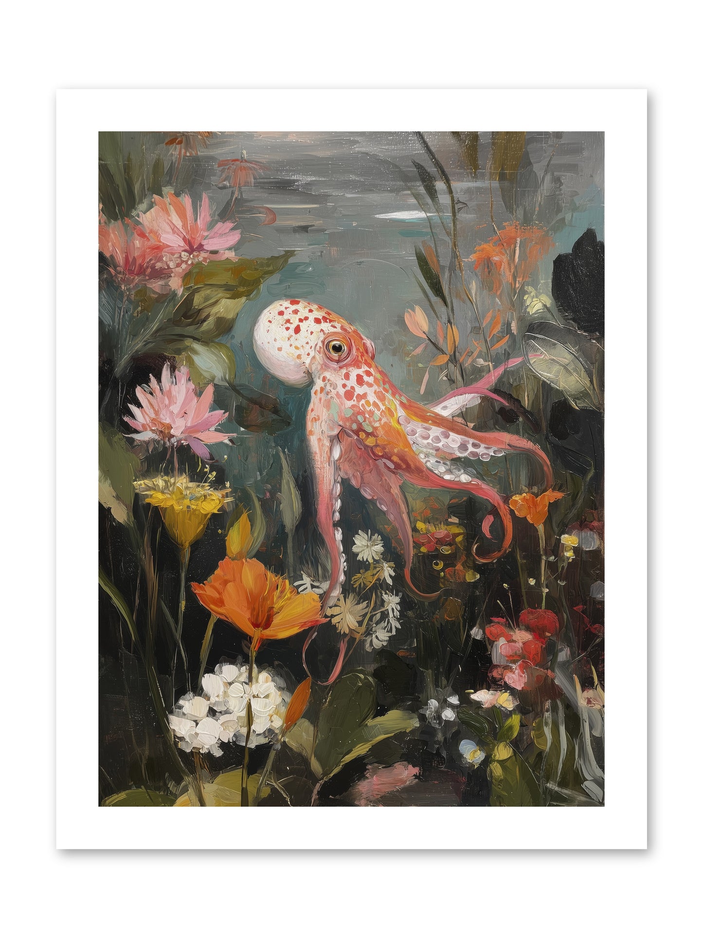 Awakened in Coral -- Paper Print 12x16