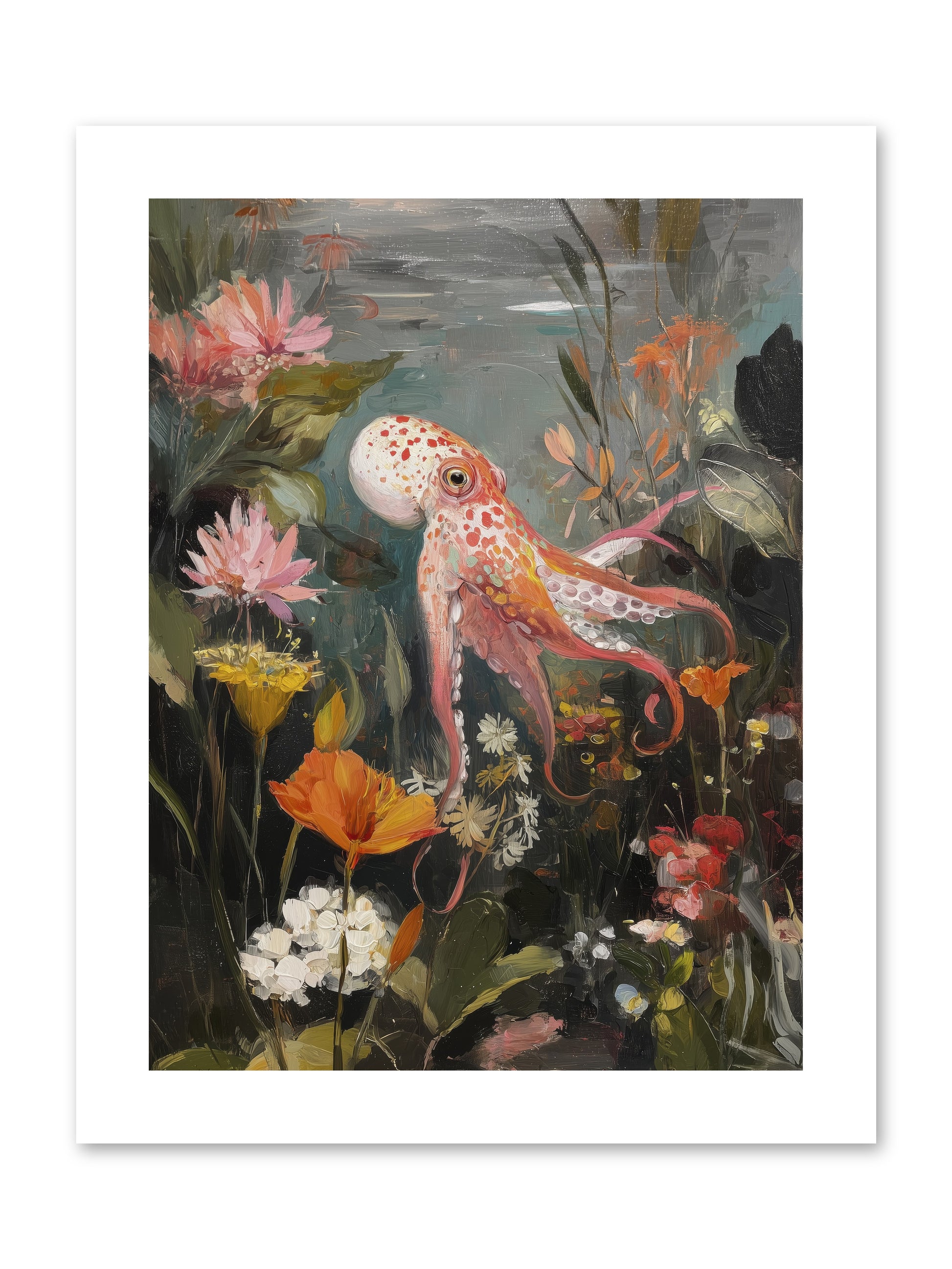 Awakened in Coral -- Paper Print 9x12