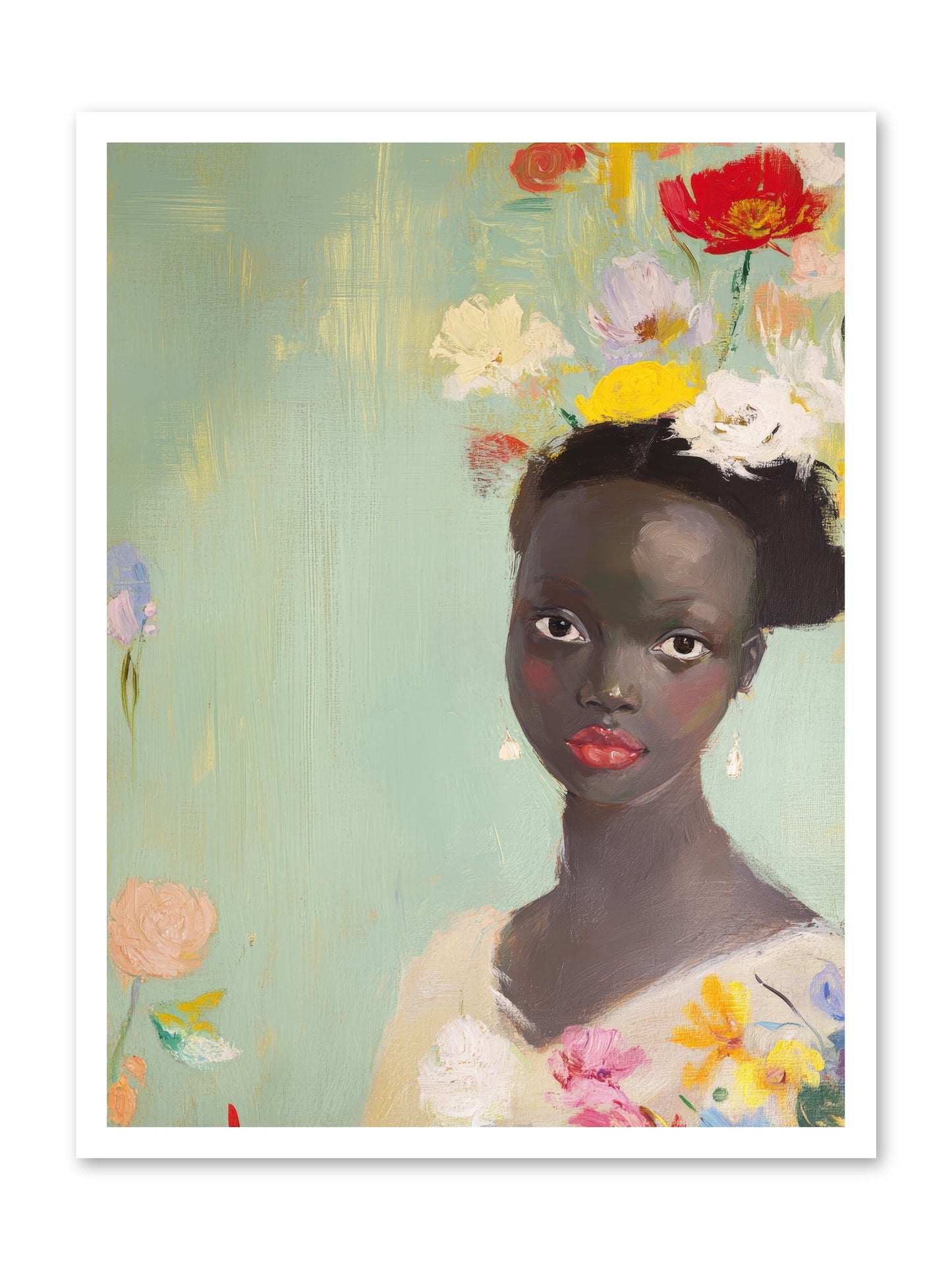 Azalea Finch-REZ -- Loose Canvas Print 24x32