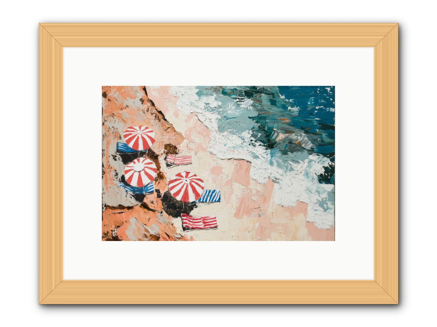 Azure Afternoons -- Framed Print - Natural 12x8