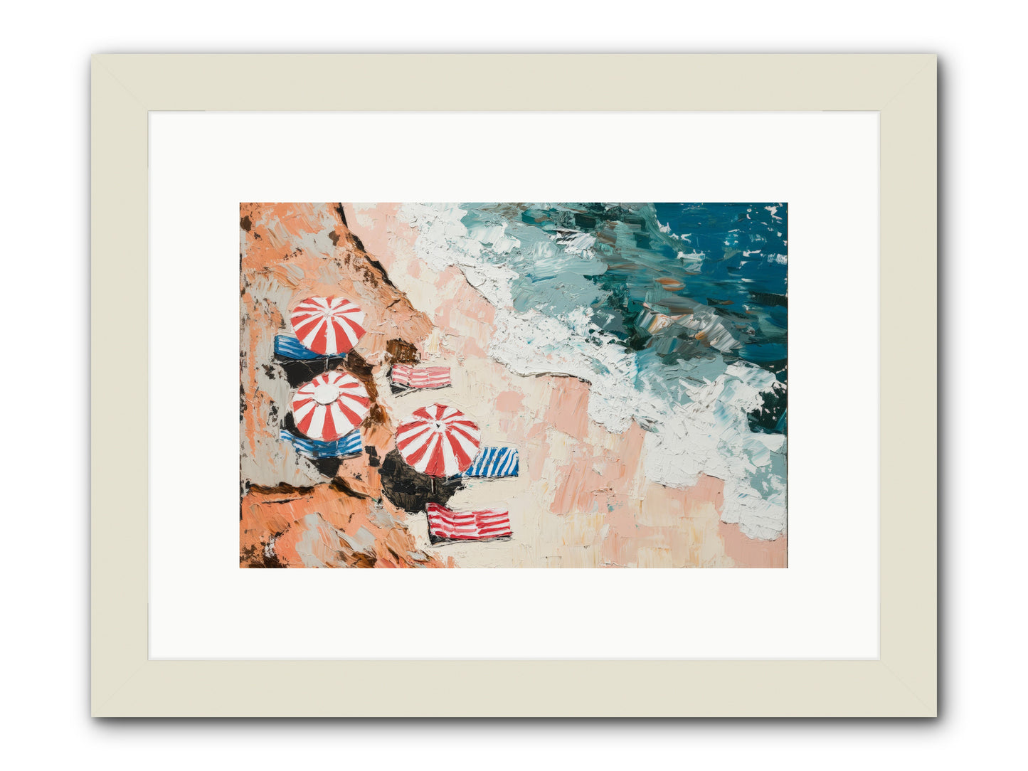 Azure Afternoons -- Framed Print - White 12x8