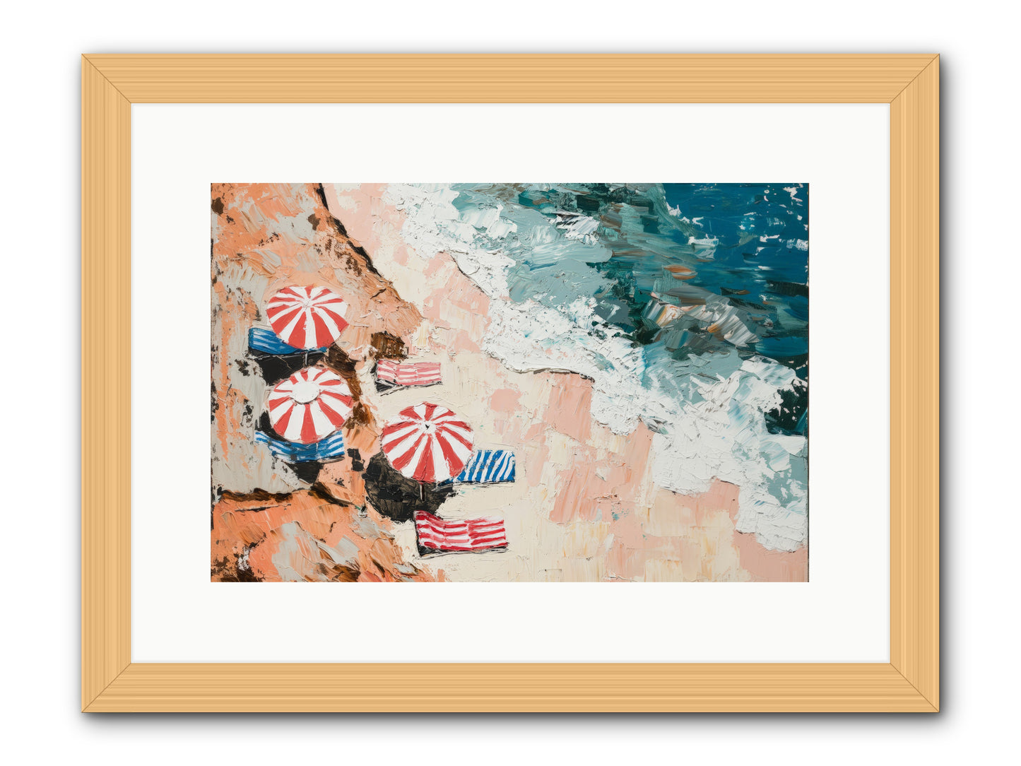 Azure Afternoons -- Framed Print - Natural 15x10