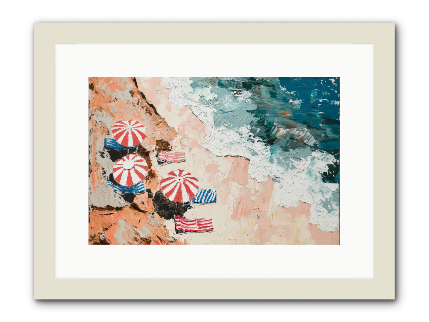 Azure Afternoons -- Framed Print - White 15x10