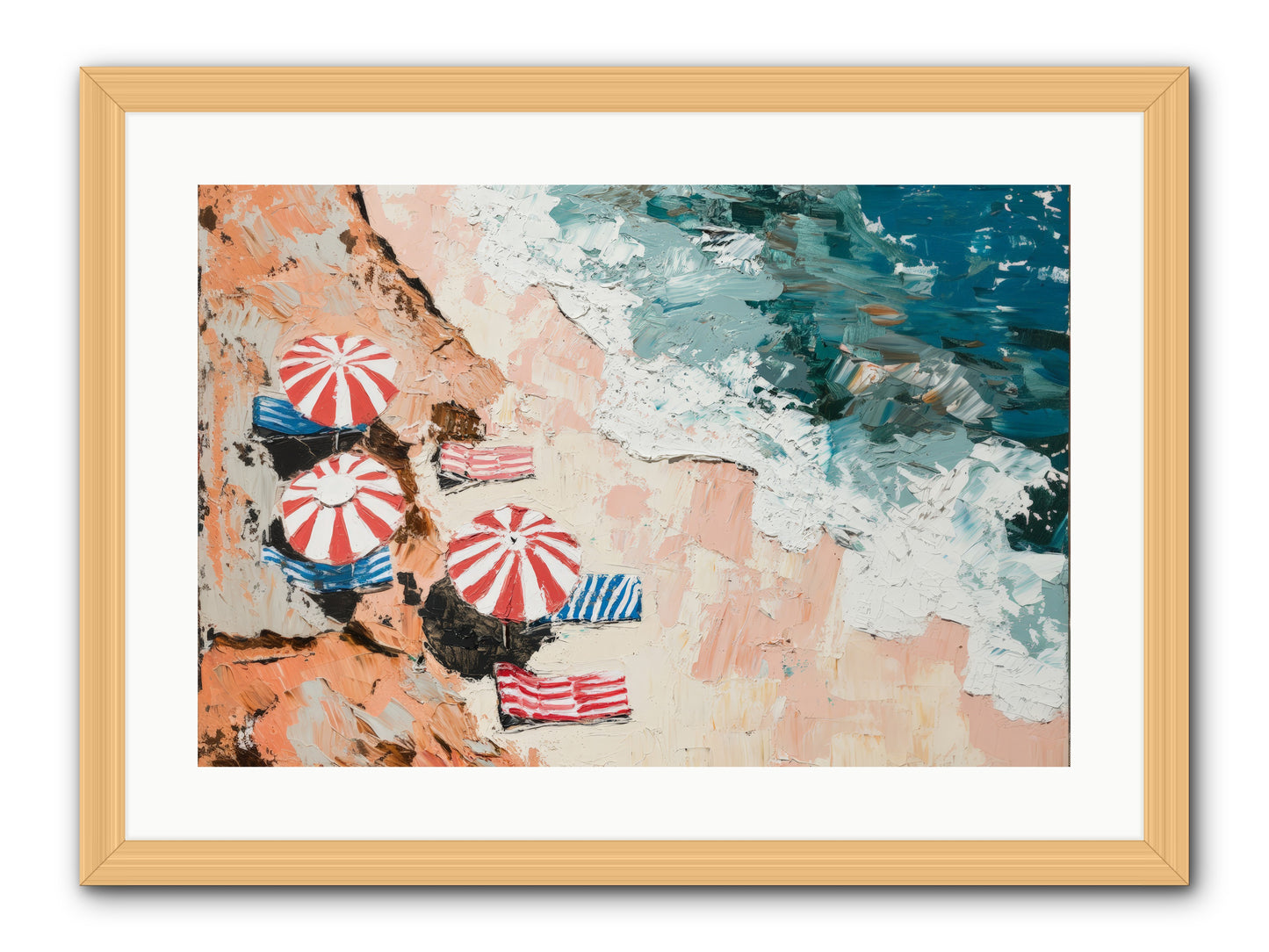 Azure Afternoons -- Framed Print - Natural 24x16