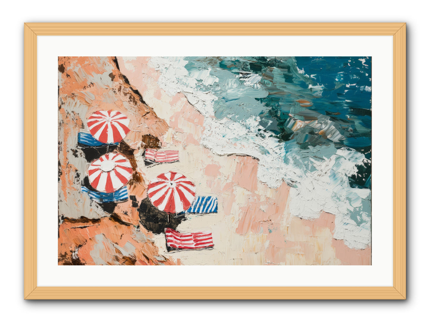 Azure Afternoons -- Framed Print - Natural 30x20