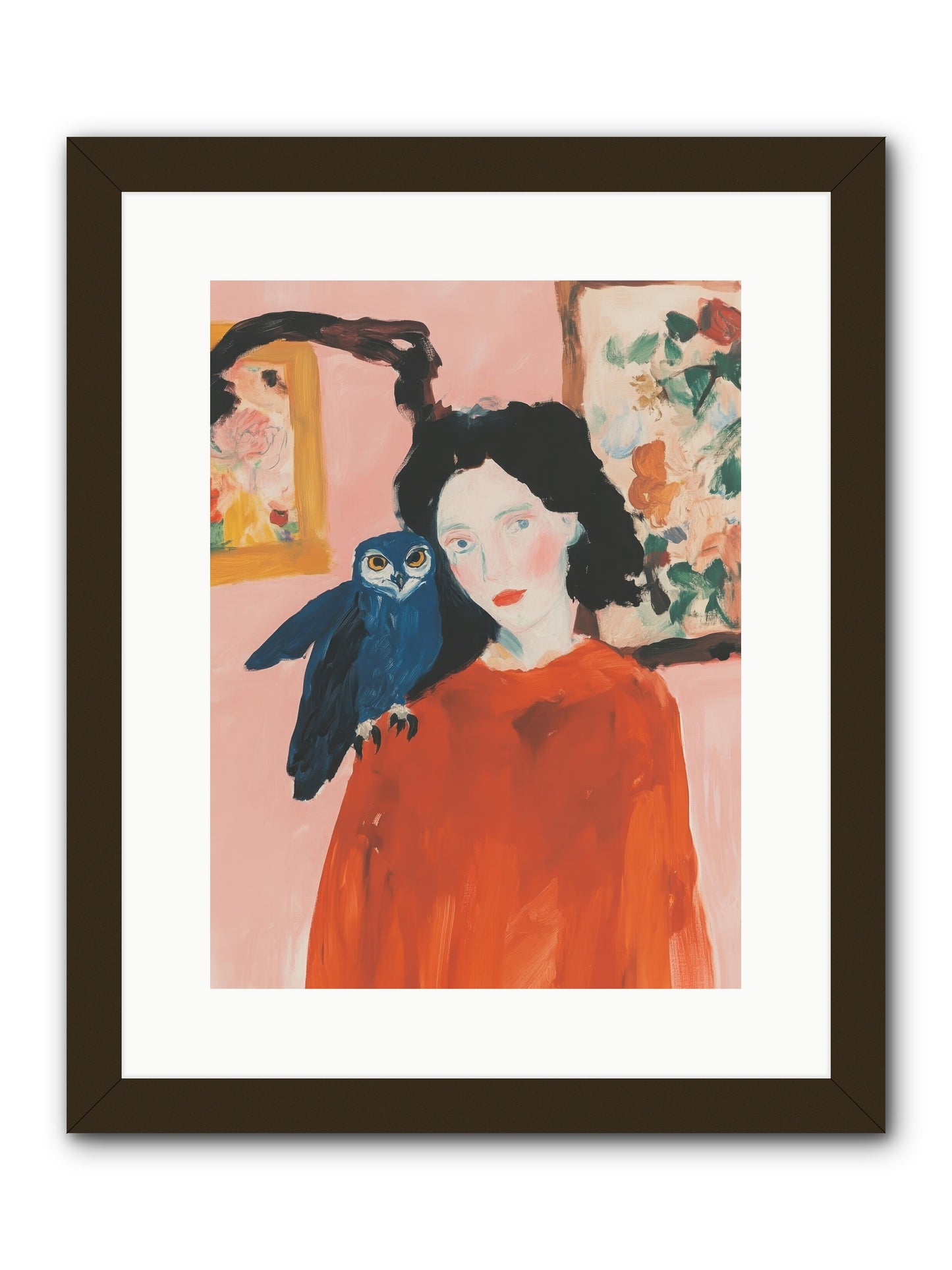 Azure Messenger -- Framed Print - Black 12x16