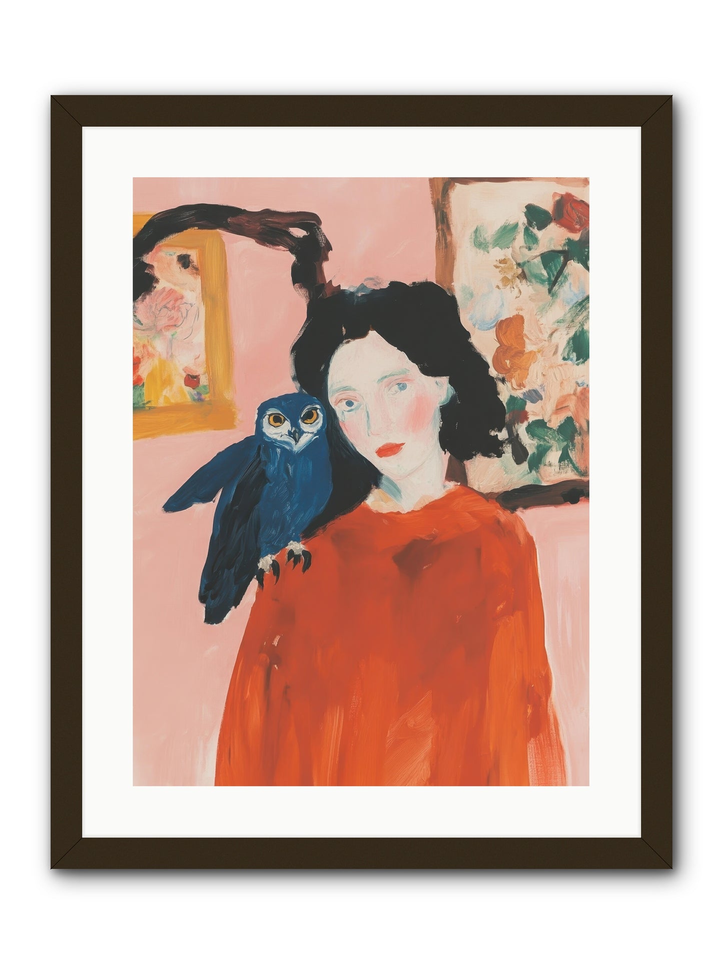 Azure Messenger -- Framed Print - Black 18x24