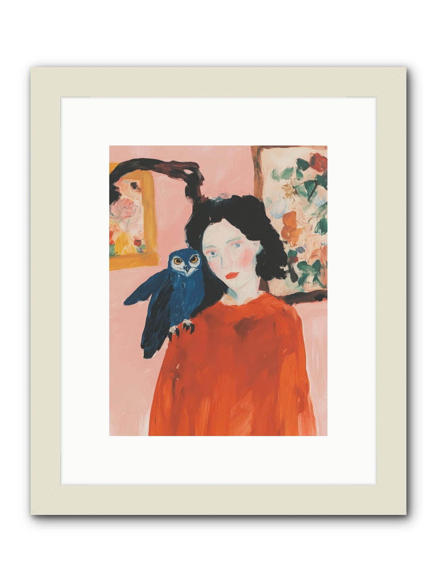 Azure Messenger -- Framed Print - White 9x12