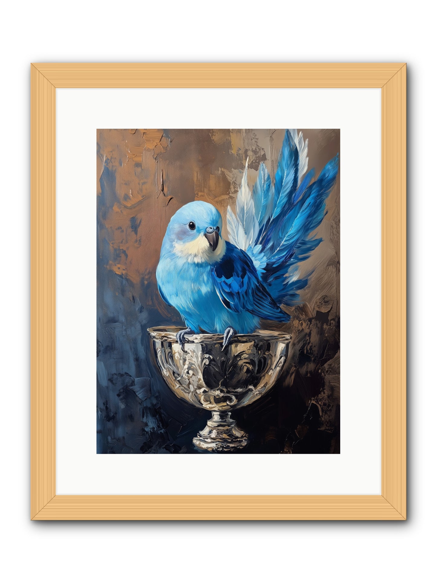 Azure Serenade -- Framed Print - Natural 12x16