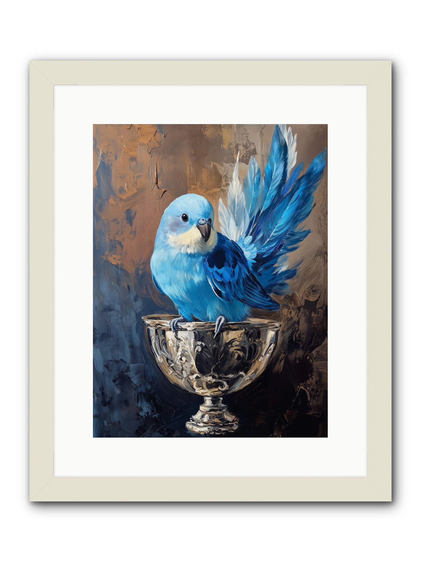 Azure Serenade -- Framed Print - White 12x16
