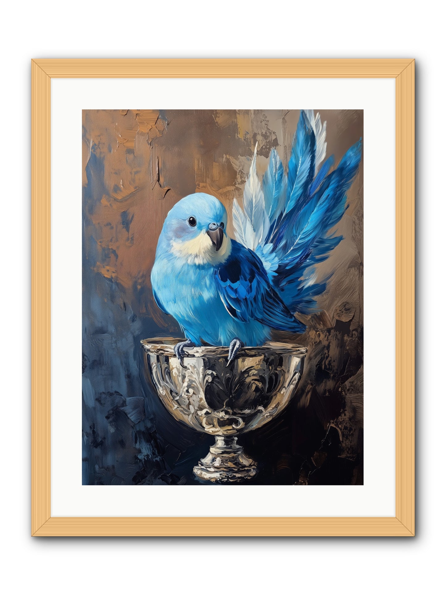 Azure Serenade -- Framed Print - Natural 18x24