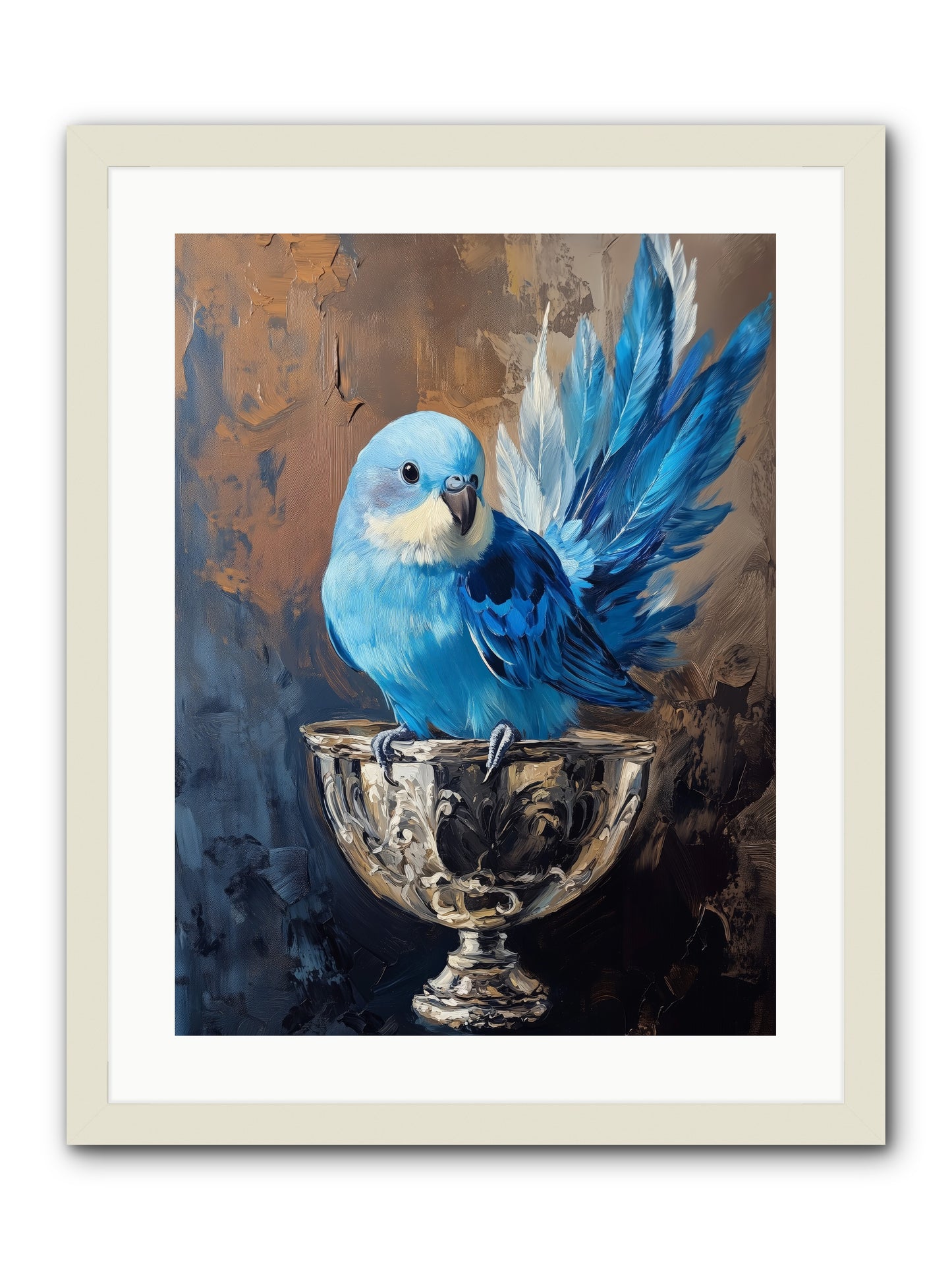 Azure Serenade -- Framed Print - White 18x24