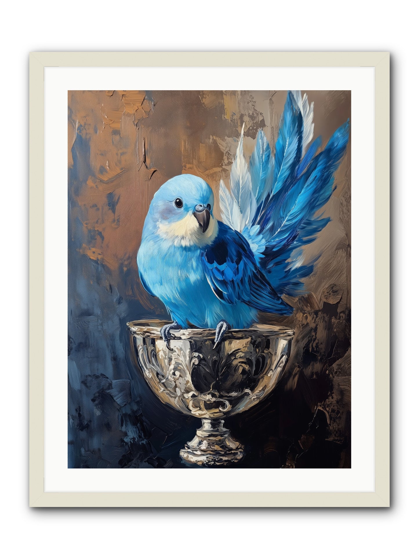 Azure Serenade -- Framed Print - White 24x32