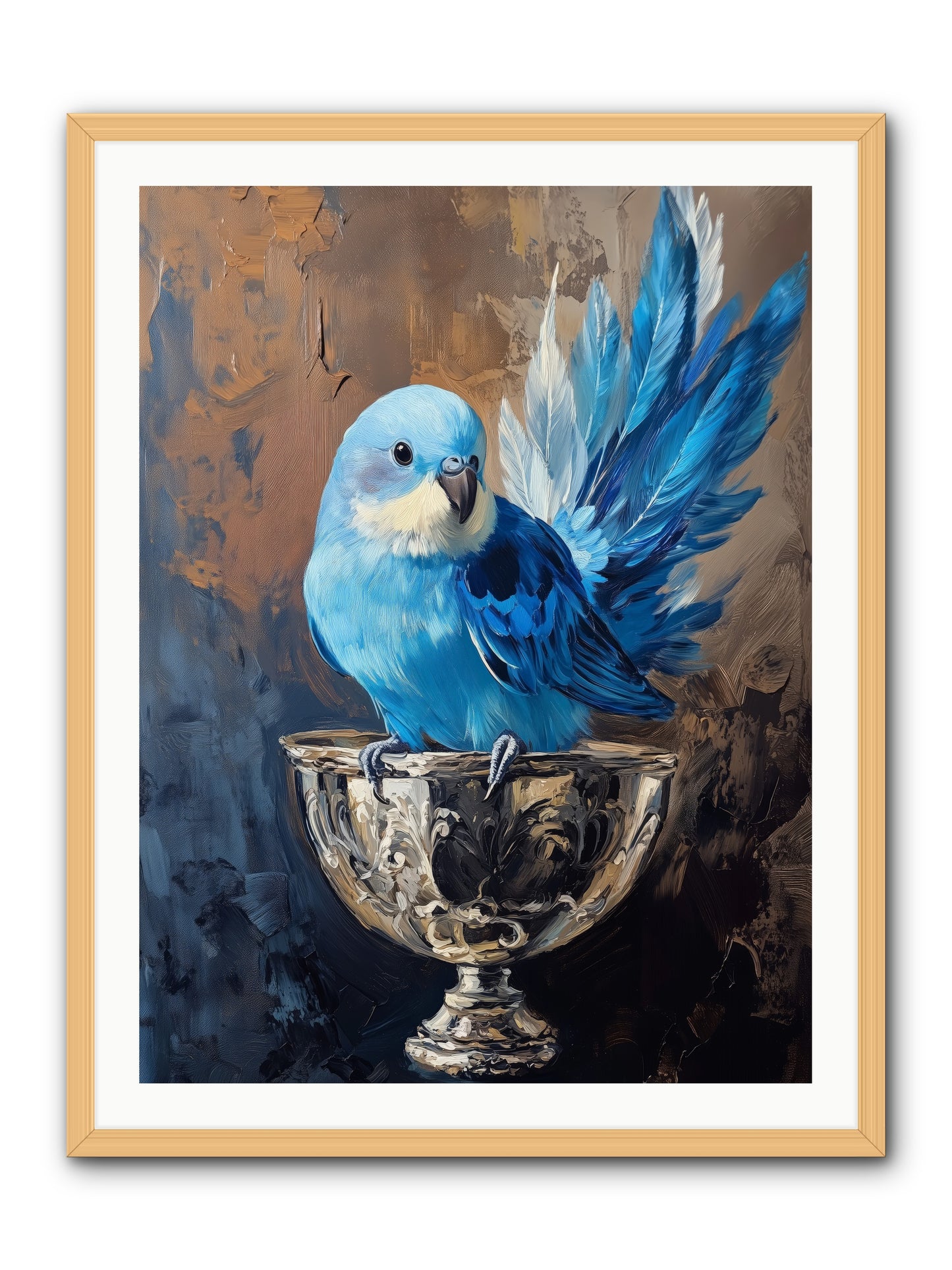 Azure Serenade -- Framed Print - Natural 30x40