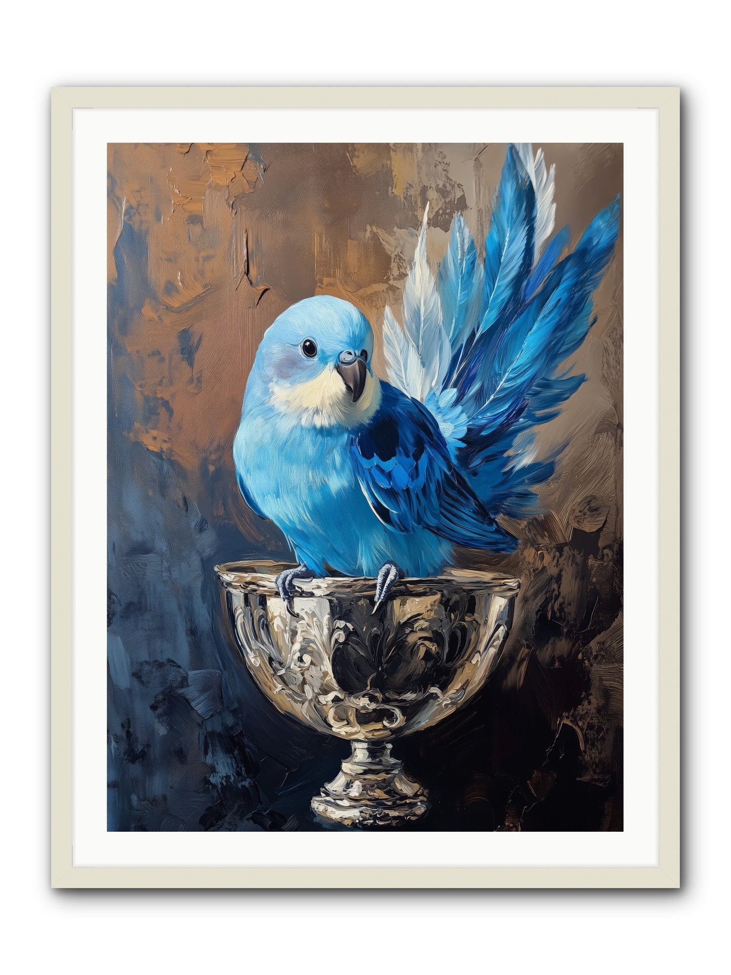 Azure Serenade -- Framed Print - White 30x40