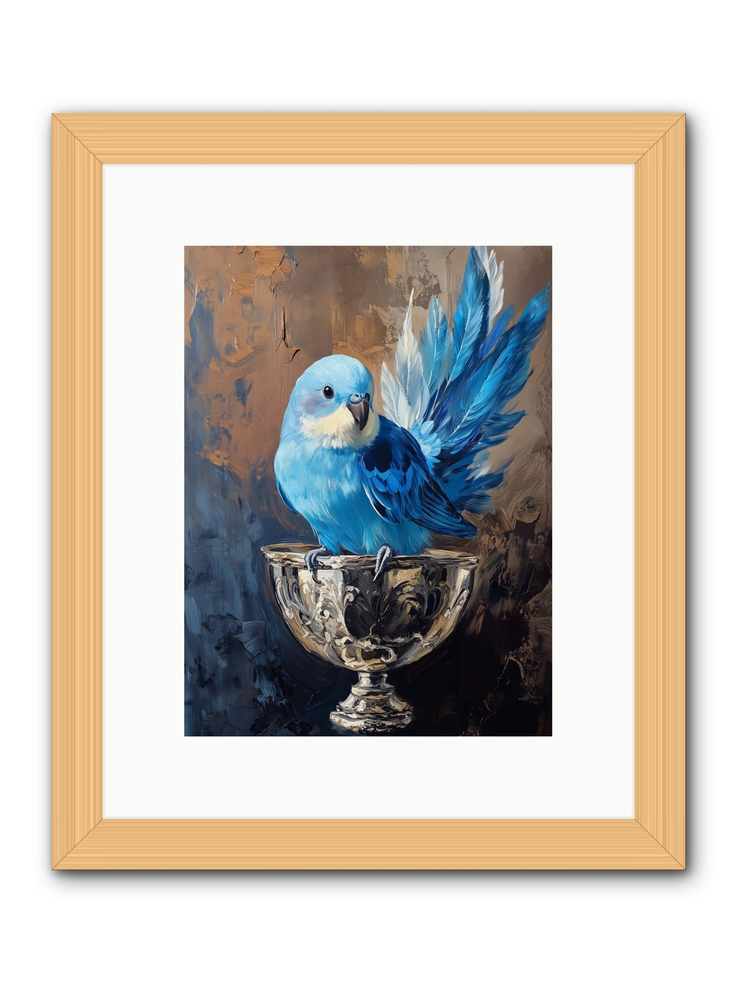 Azure Serenade -- Framed Print - Natural 9x12
