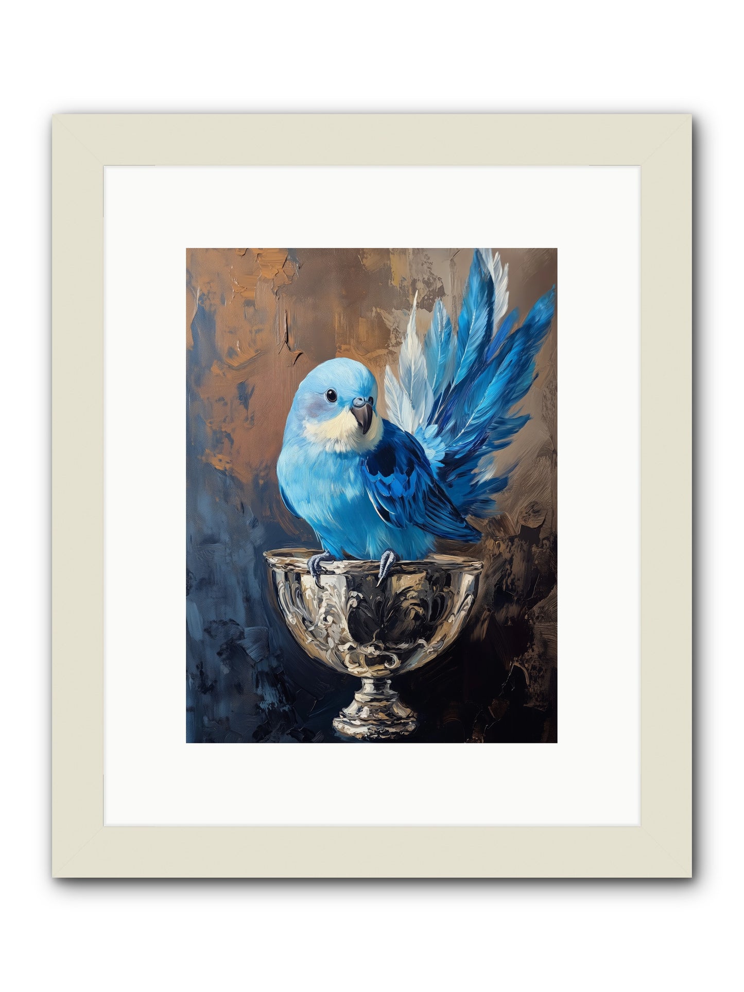 Azure Serenade -- Framed Print - White 9x12