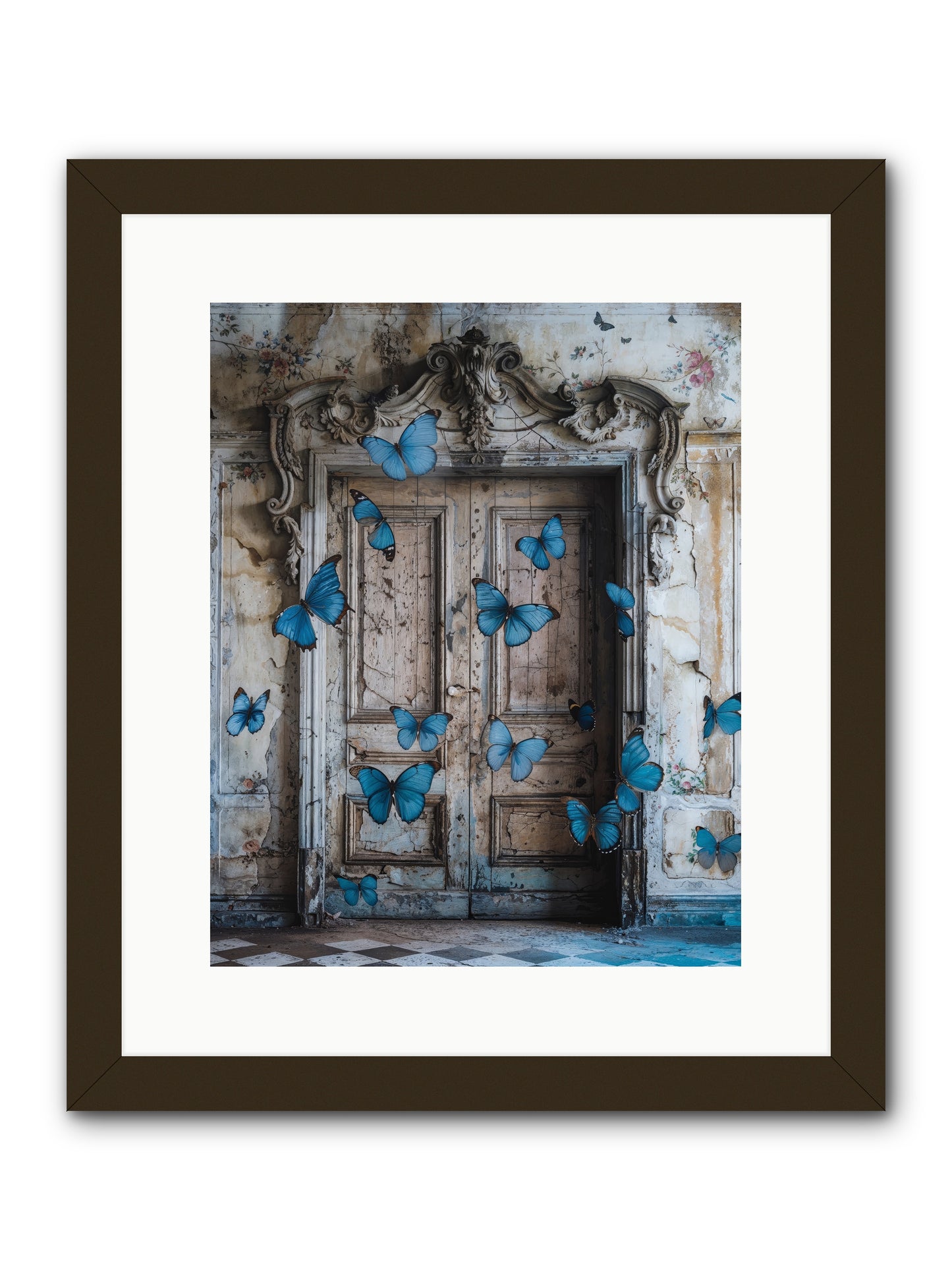 Azure Wings At Parisian Portals -- Framed Print - Black 12x15