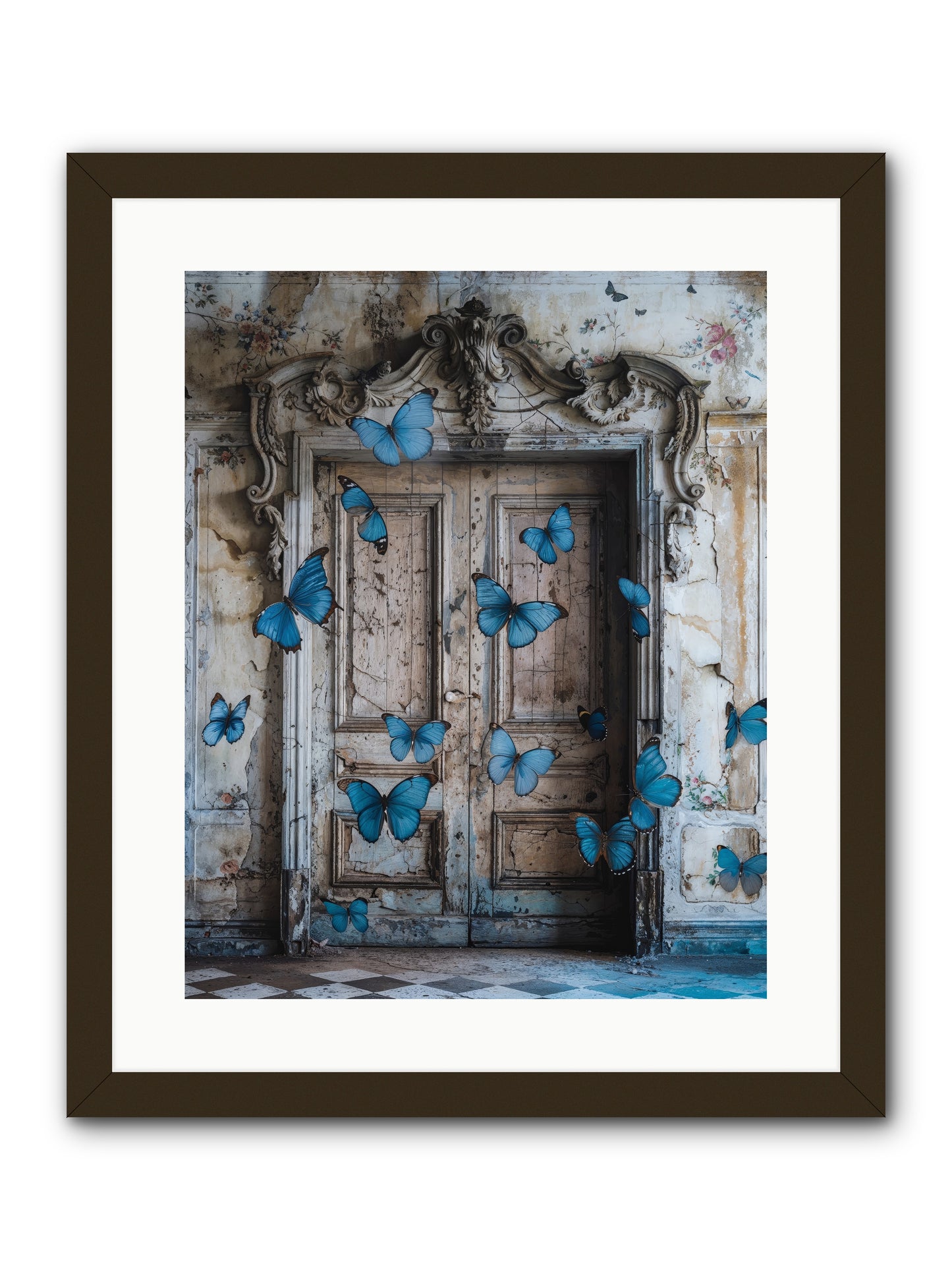 Azure Wings At Parisian Portals -- Framed Print - Black 16x20