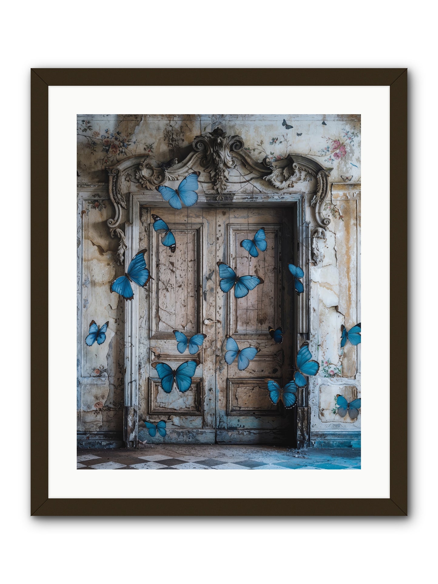 Azure Wings At Parisian Portals -- Framed Print - Black 20x25