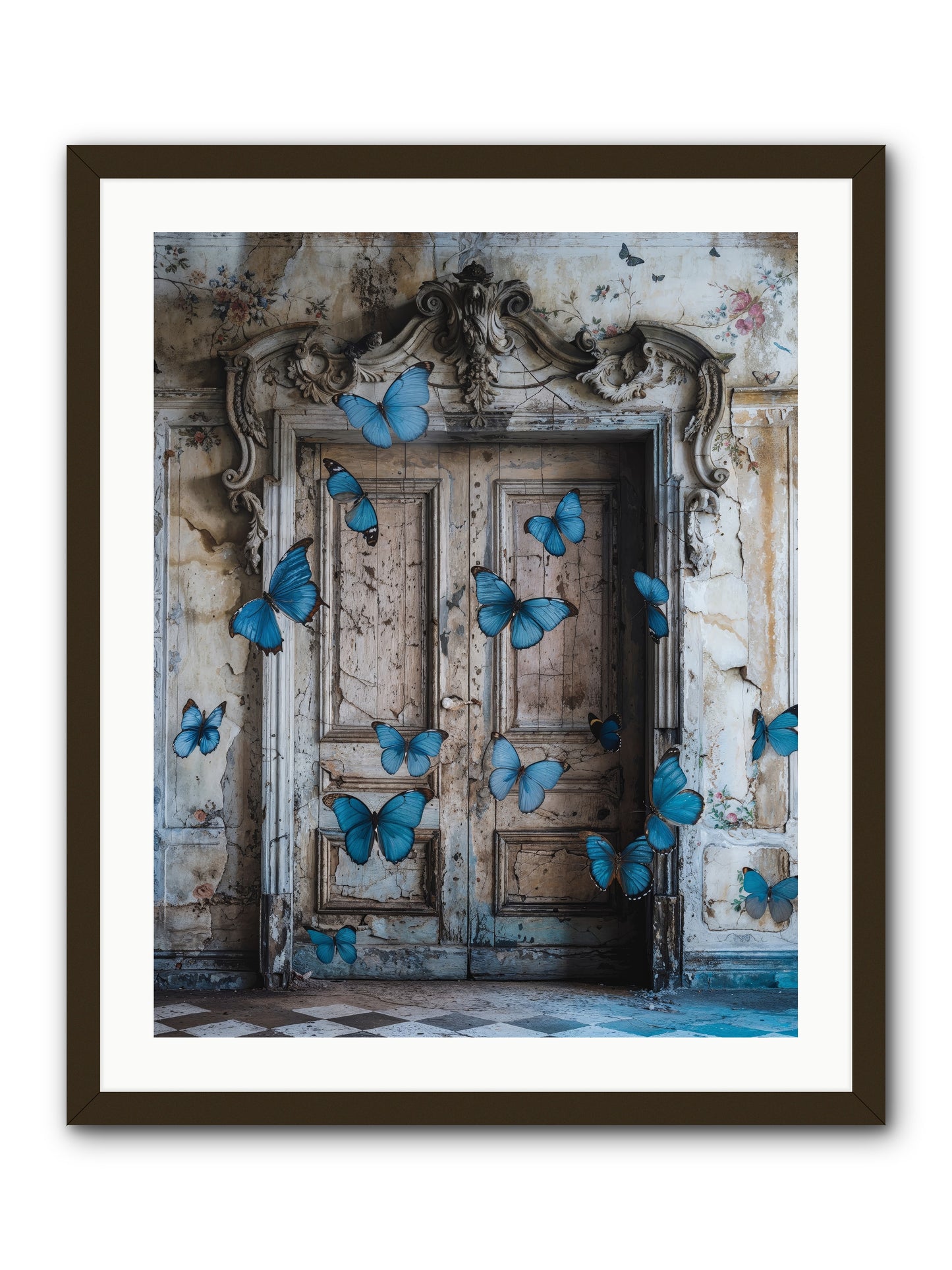 Azure Wings At Parisian Portals -- Framed Print - Black 24x30