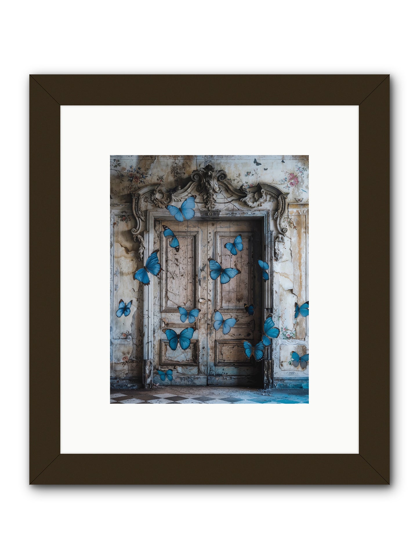 Azure Wings At Parisian Portals -- Framed Print - Black 8x10