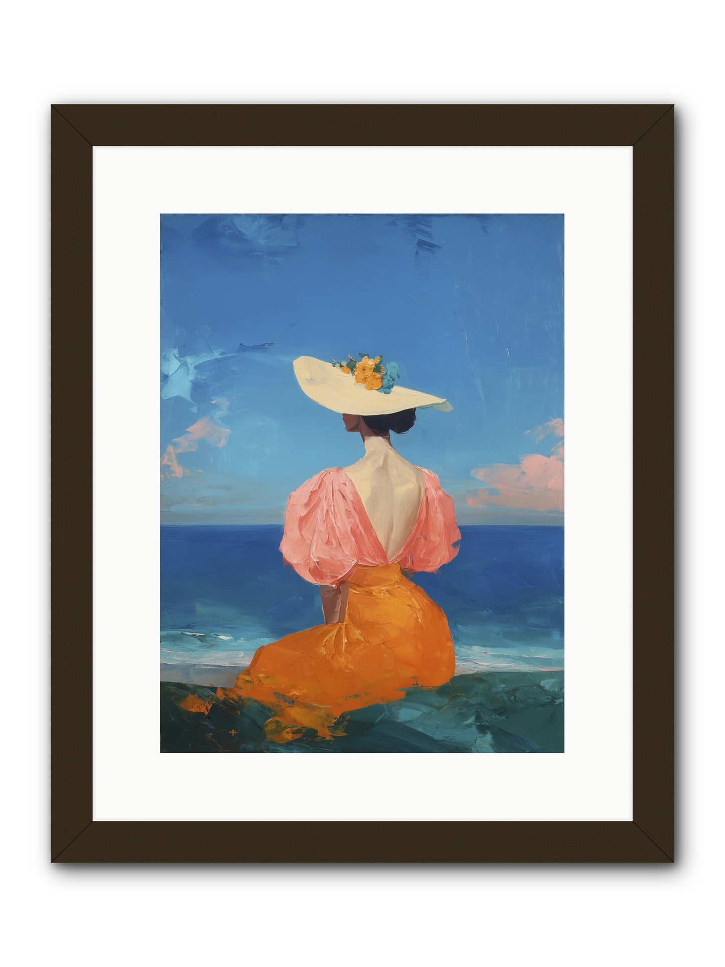 Backdrop in Blue -- Framed Print - Black 12x16
