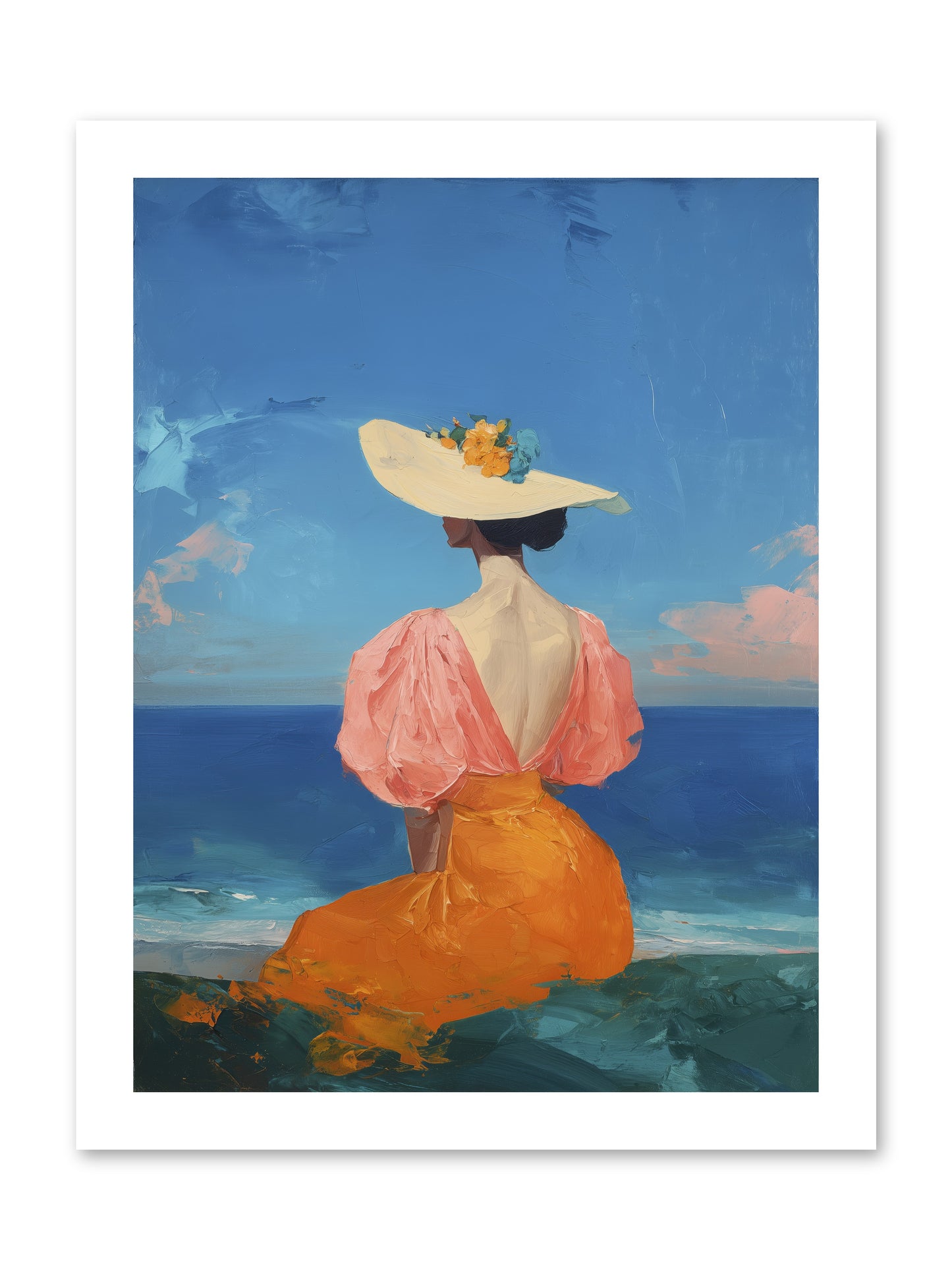 Backdrop in Blue -- Paper Print 12x16