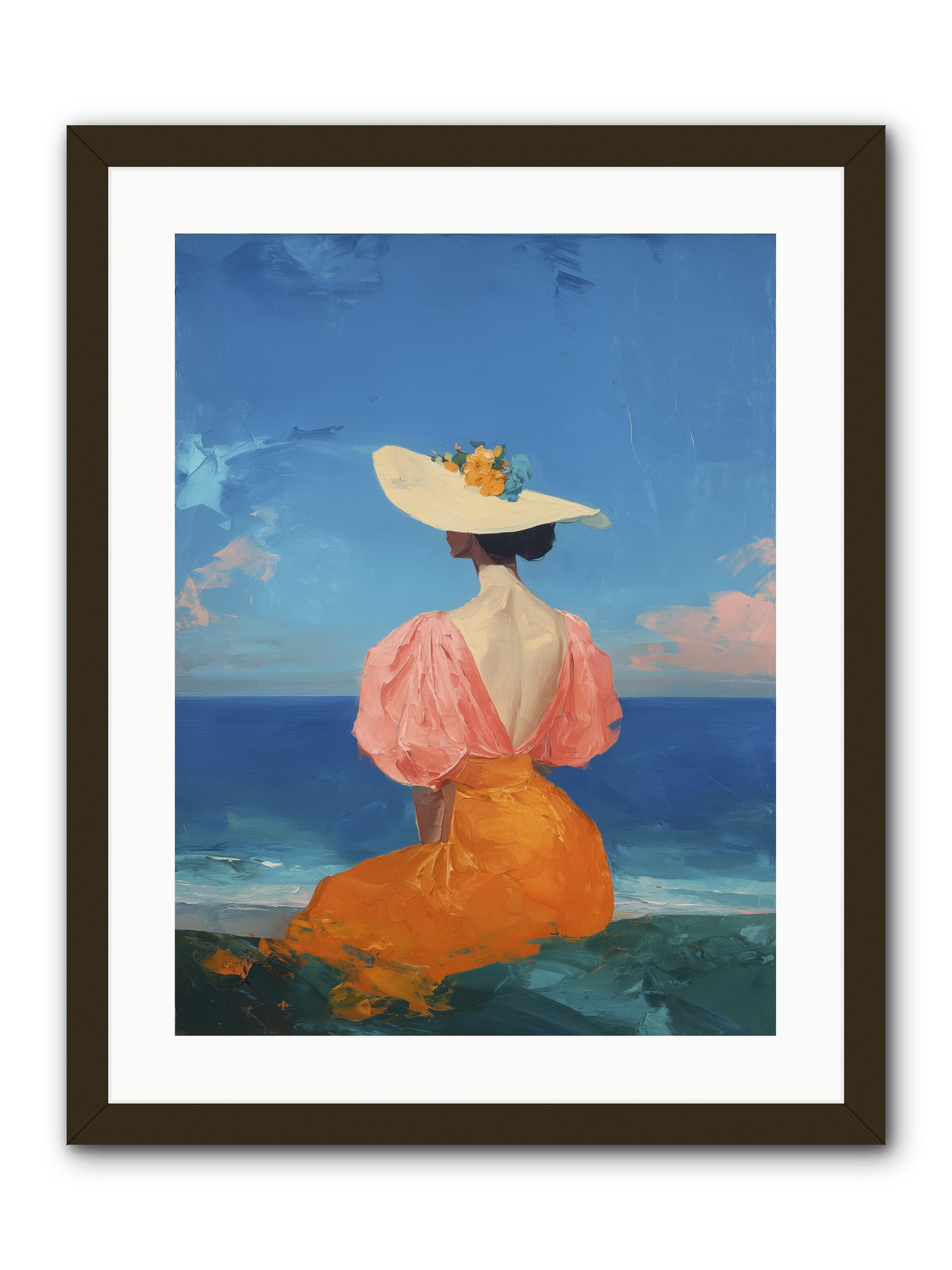 Backdrop in Blue -- Framed Print - Black 18x24