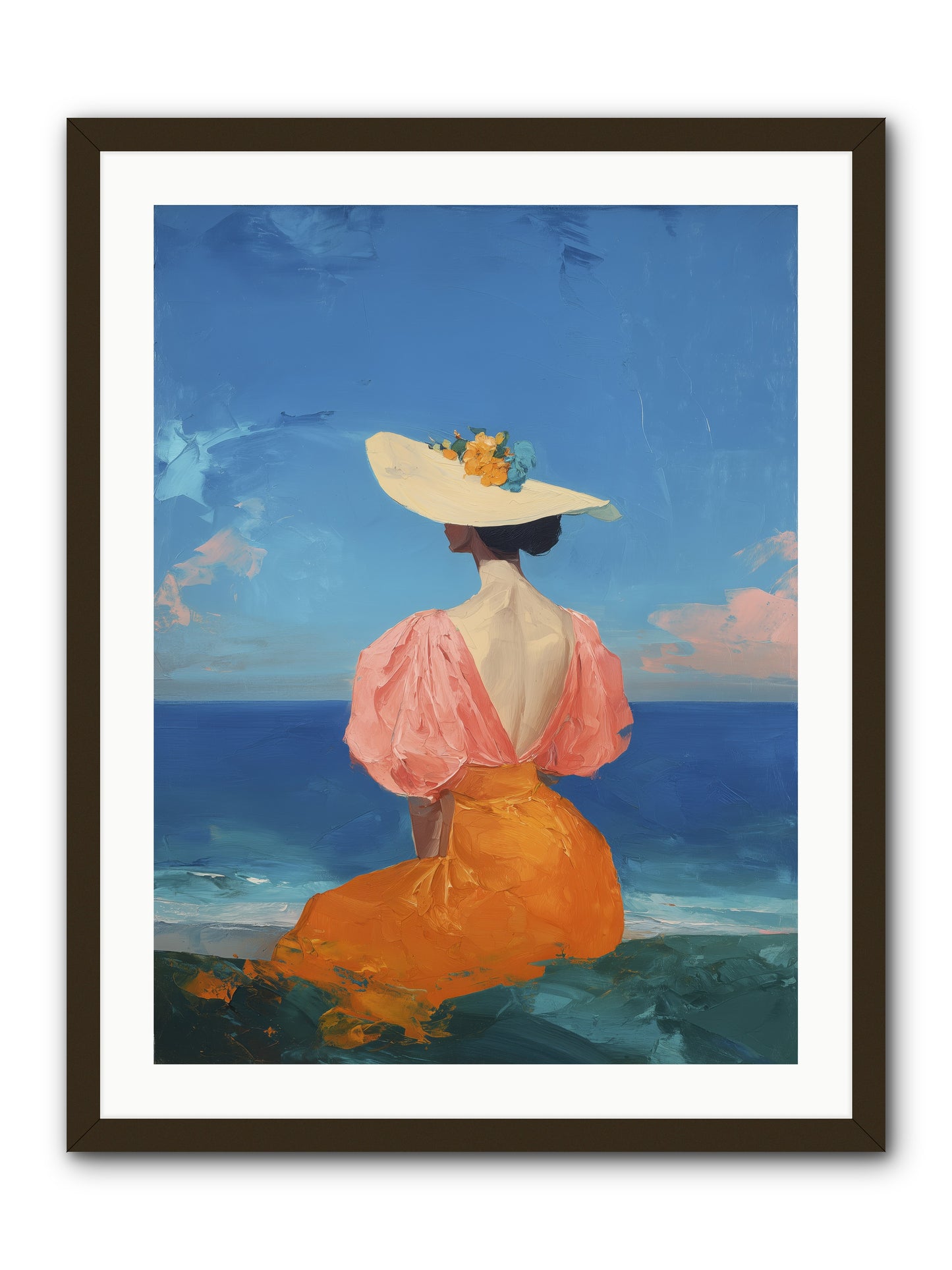 Backdrop in Blue -- Framed Print - Black 24x32