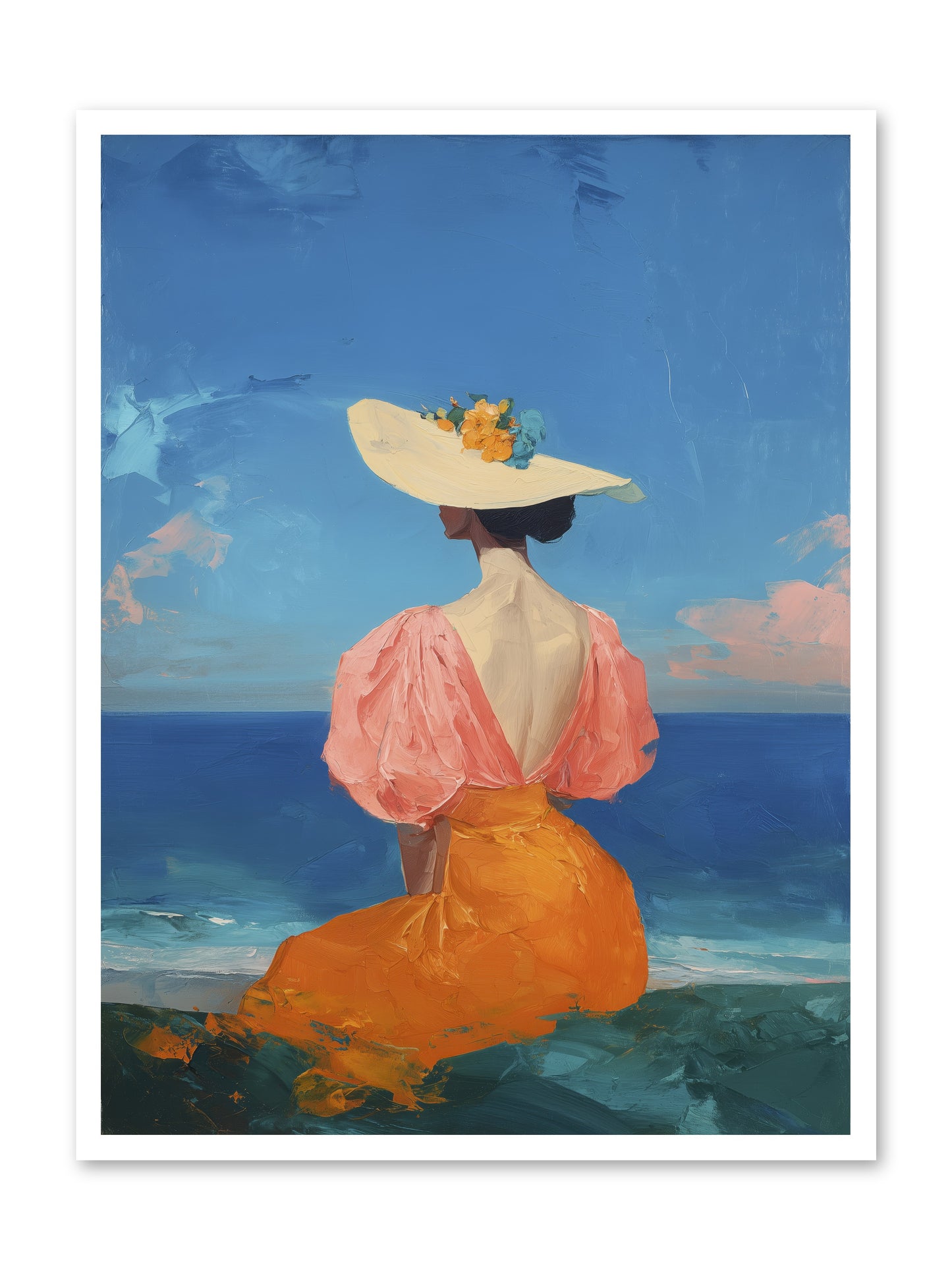 Backdrop in Blue -- Loose Canvas Print 30x40