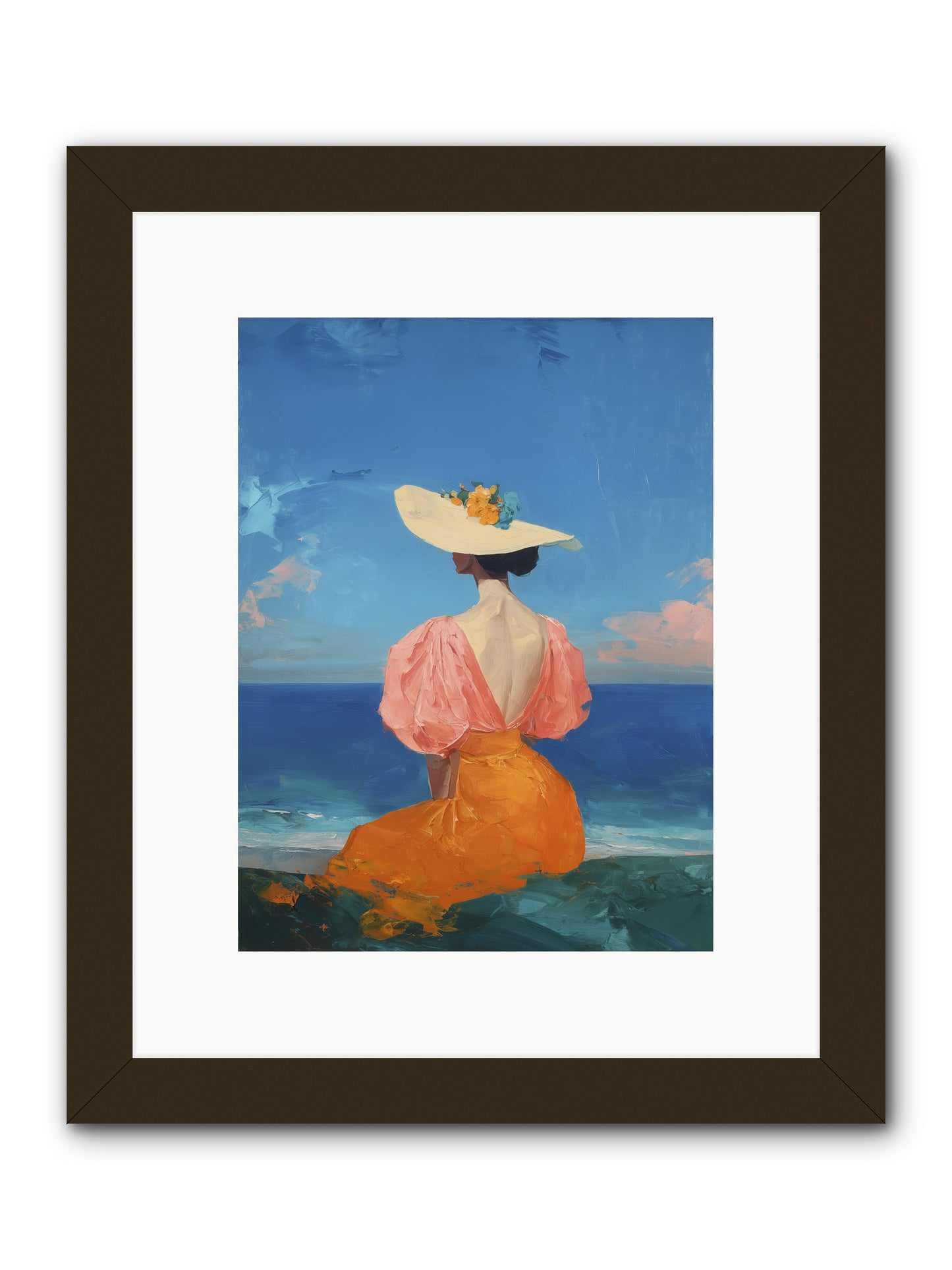 Backdrop in Blue -- Framed Print - Black 9x12