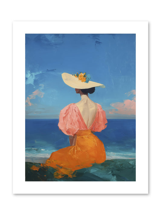 Backdrop in Blue -- Paper Print 9x12