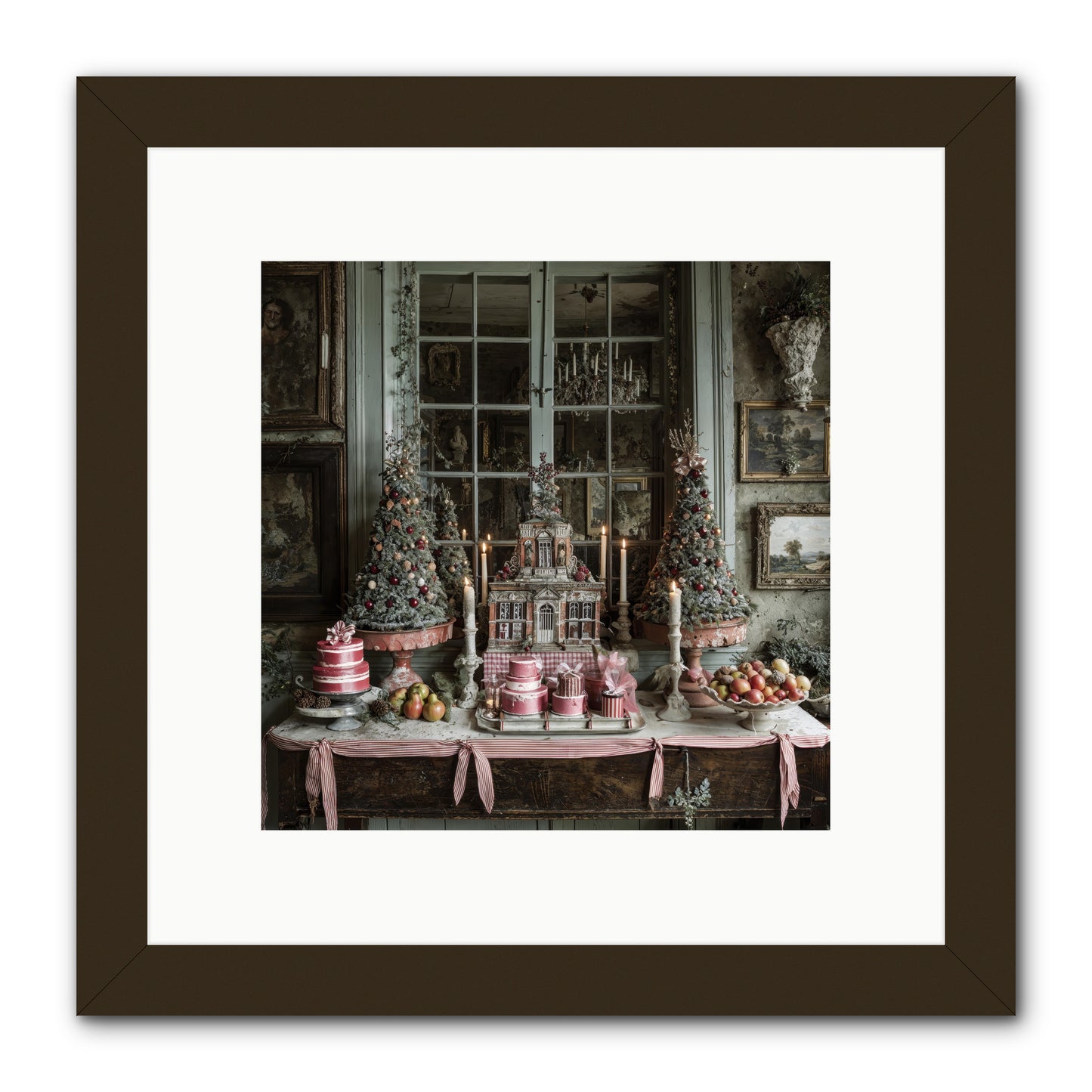 Backstage At The North Pole -- Framed Print - Black 10x10