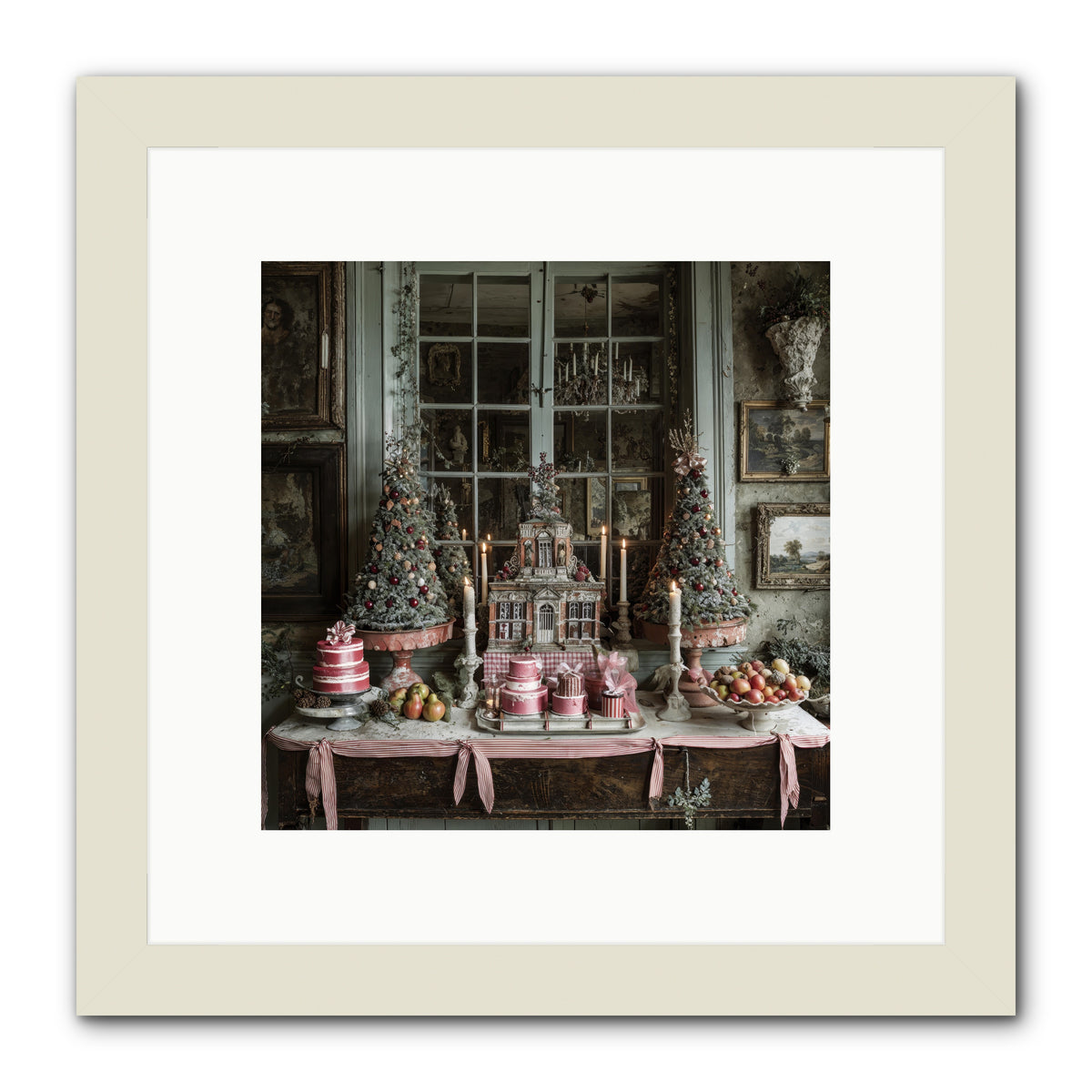 Backstage At The North Pole -- Framed Print - White 10x10