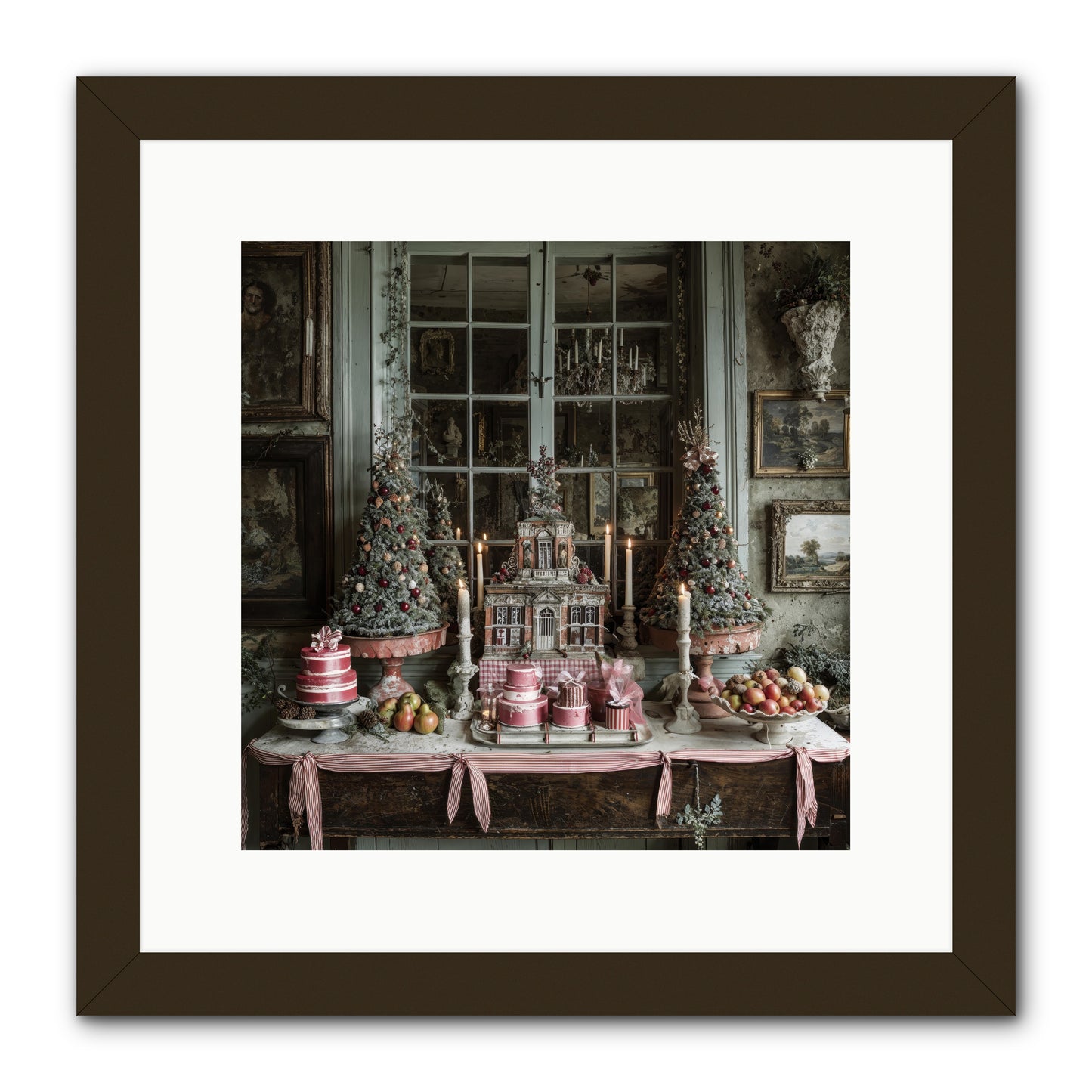 Backstage At The North Pole -- Framed Print - Black 12x12