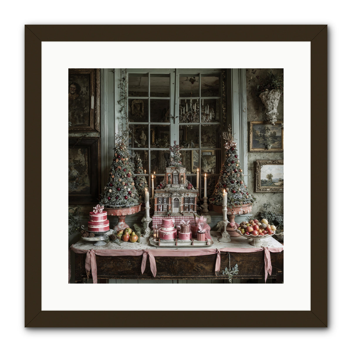 Backstage At The North Pole -- Framed Print - Black 16x16