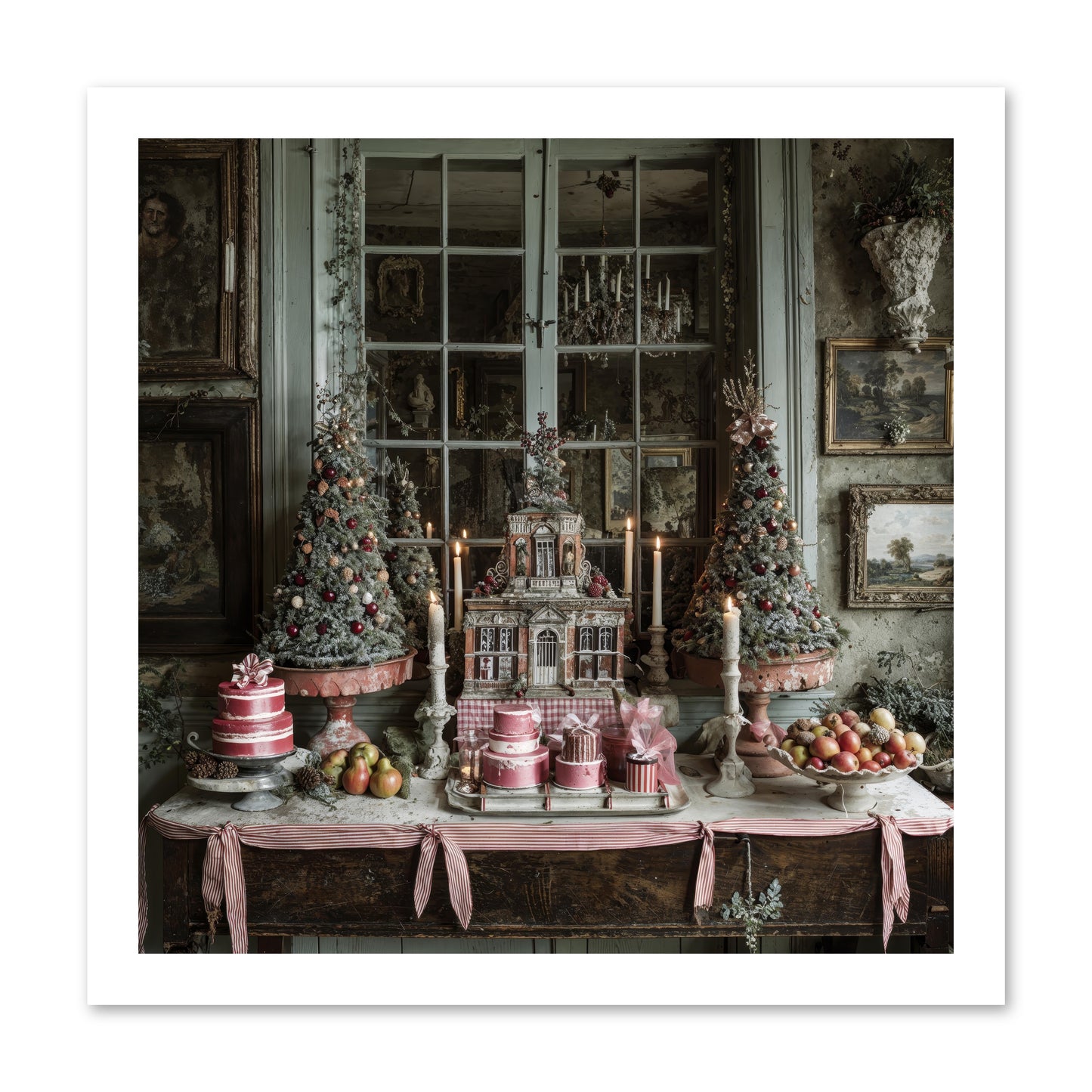 Backstage At The North Pole -- Paper Print 16x16
