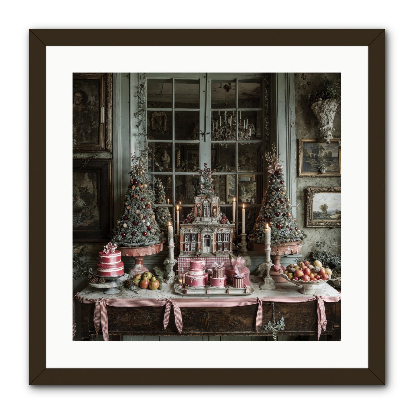 Backstage At The North Pole -- Framed Print - Black 20x20