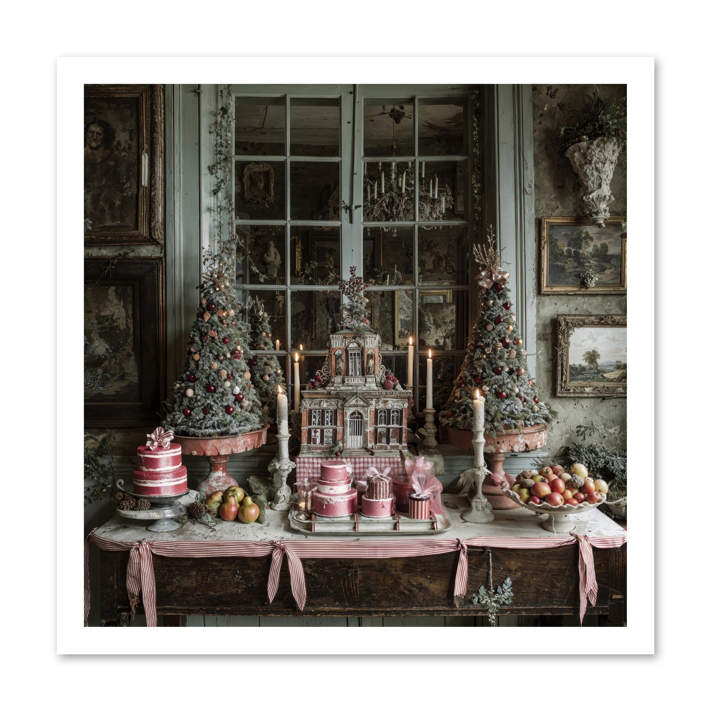 Backstage At The North Pole -- Paper Print 20x20
