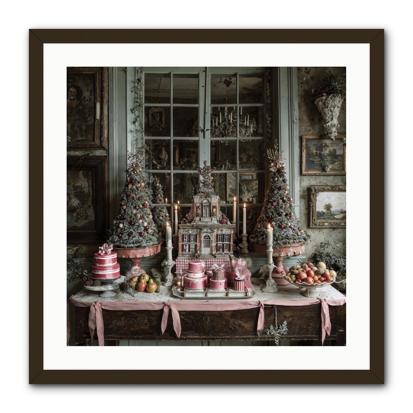 Backstage At The North Pole -- Framed Print - Black 24x24