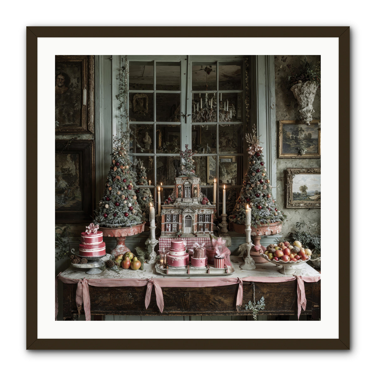 Backstage At The North Pole -- Framed Print - Black 30x30