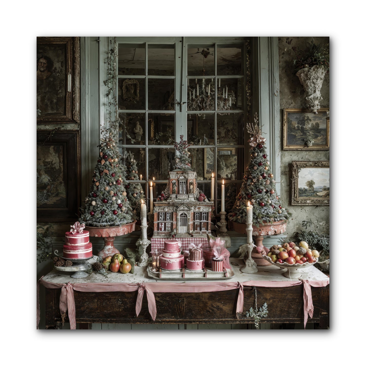 Backstage At The North Pole -- Wrapped Canvas 10x10